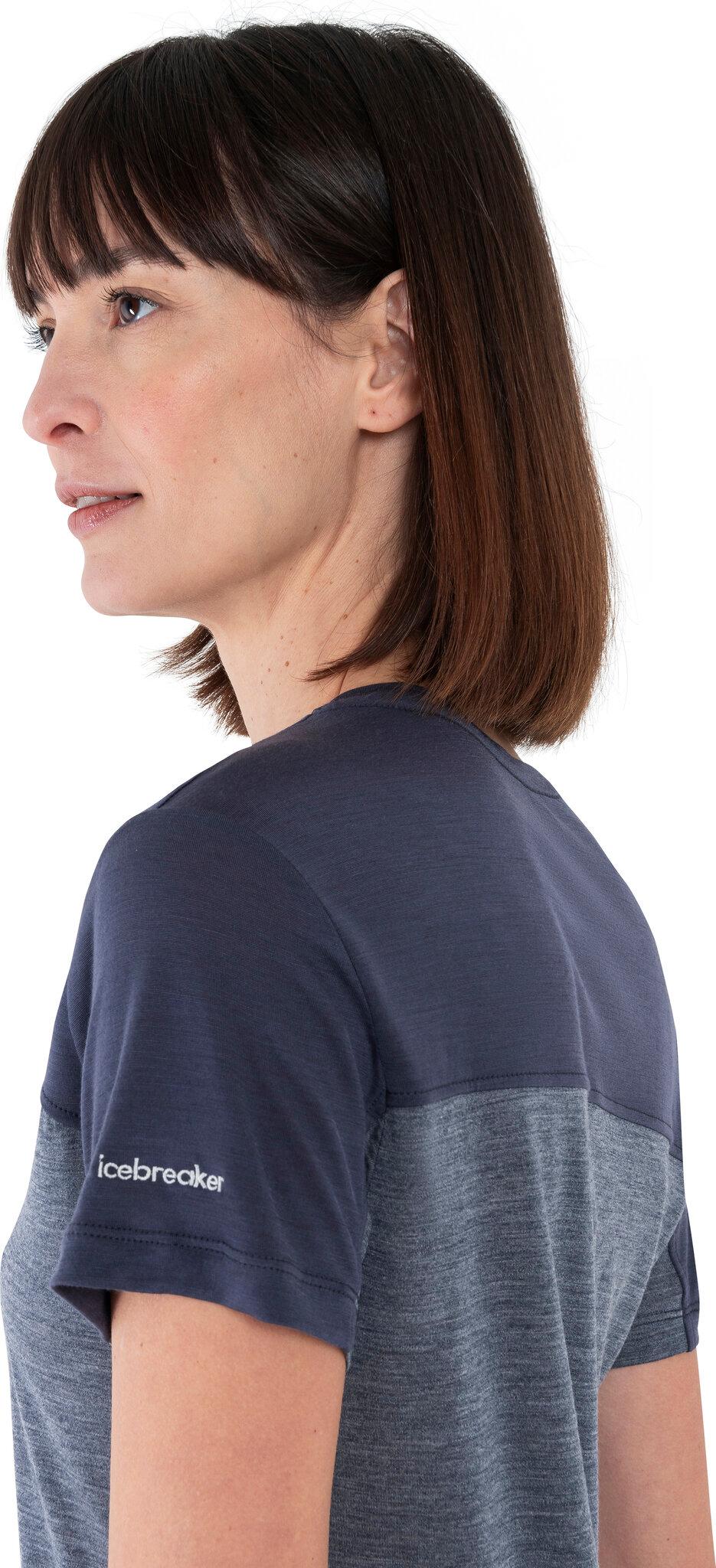 Product gallery image number 2 for product T-shirt à couleurs contrastantes en laine mérinos 125 Cool-Lite Sphere III - Femme