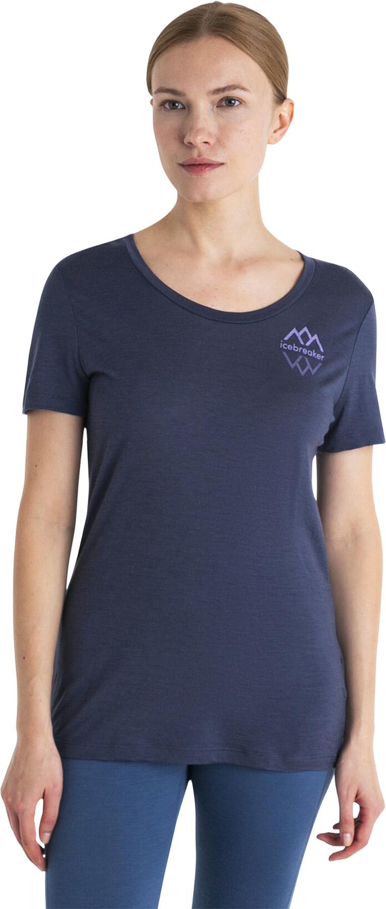 Numéro de l'image de la galerie de produits 2 pour le produit Women Merino 150 Tech Lite Short Sleeve Scoop Tee Icebreaker Logo Reflections
