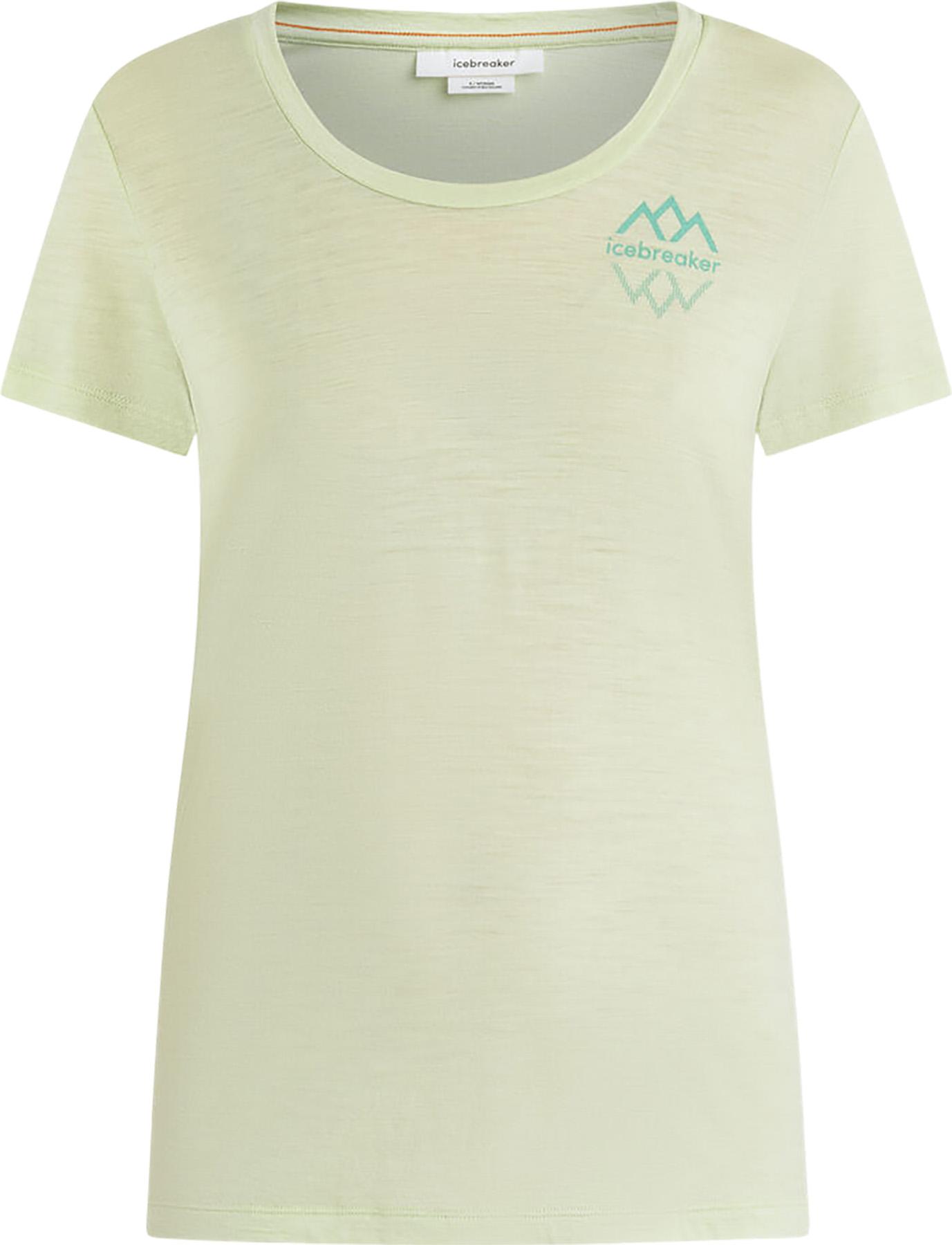 Product image for Merino 150 Tech Lite III Scoop Neck Icebreaker Logo Reflections Short Sleeve T-Shirt - Women's