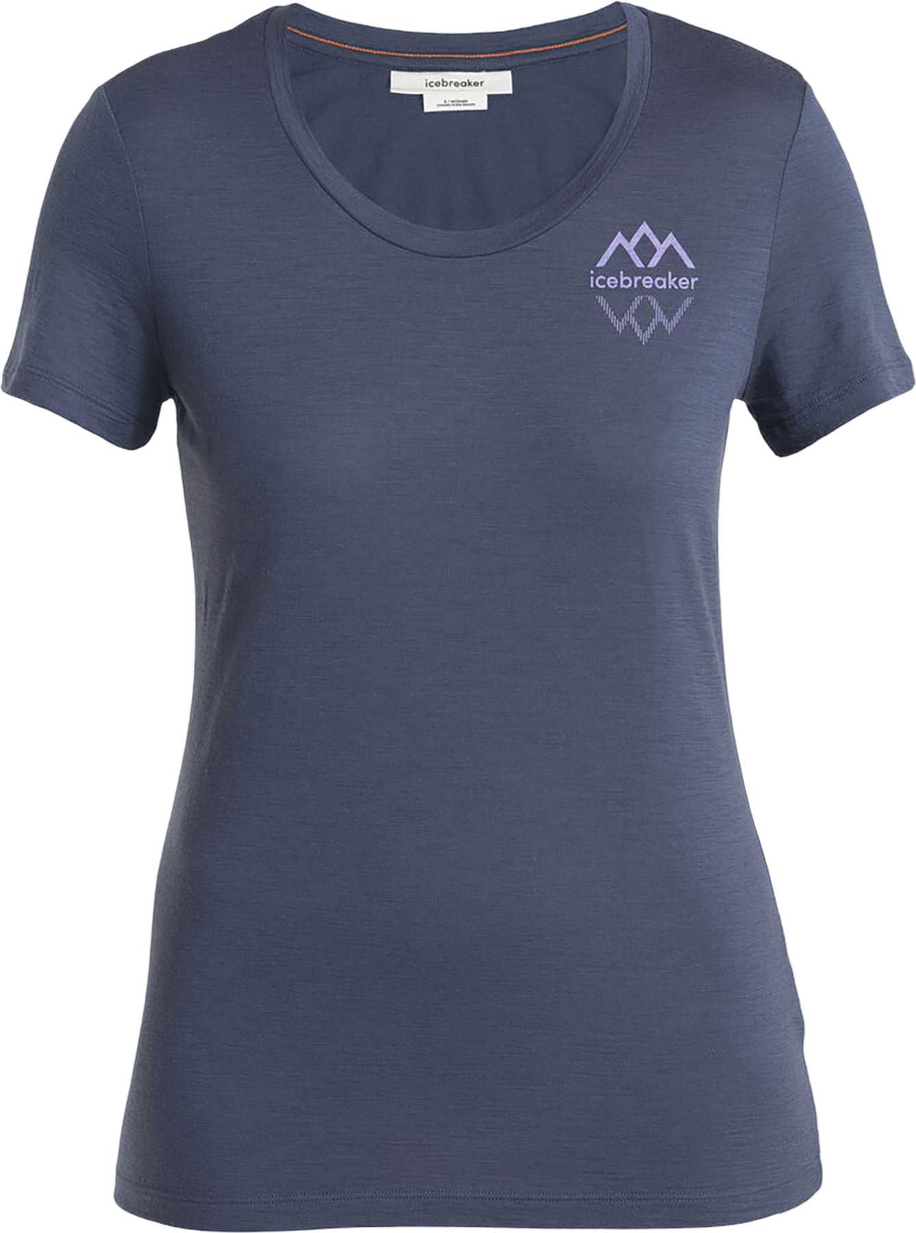 Image de produit pour Women Merino 150 Tech Lite Short Sleeve Scoop Tee Icebreaker Logo Reflections