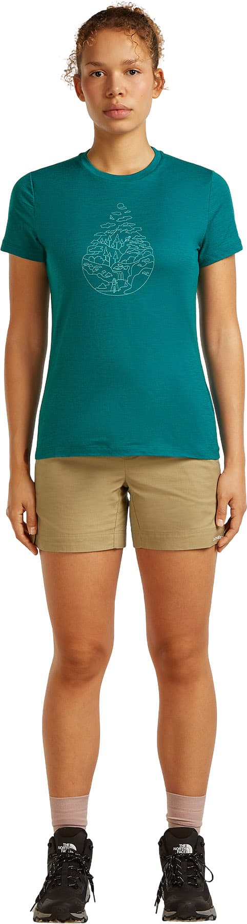 Product gallery image number 2 for product T-shirt à manches courtes en merinos 150 Tech Lite Hike Path - Femme