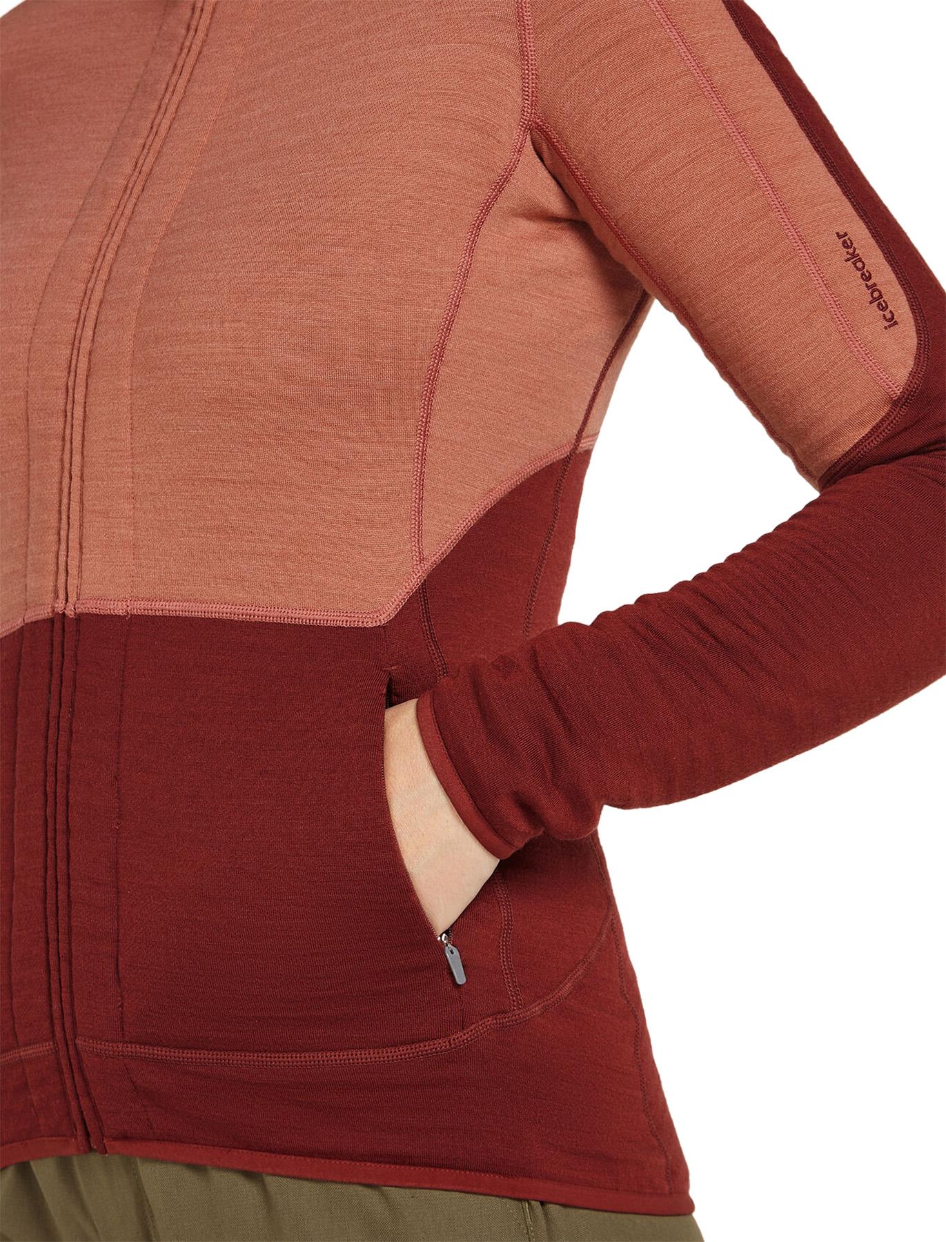 Product gallery image number 4 for product Manteau à manches longues et glissière en mérinos 400 RealFleece Descender - Femme