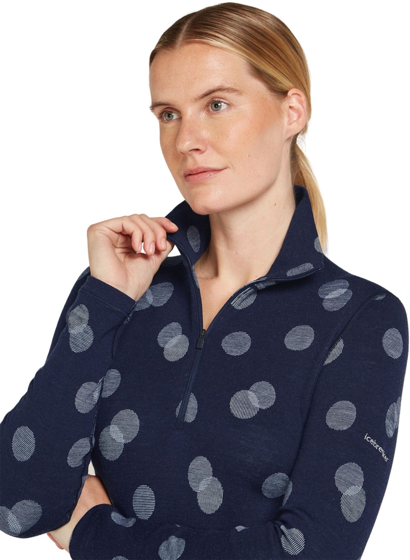 Product gallery image number 3 for product Merino 260 Vertex Falling Flakes Long Sleeve Half Zip Thermal Top - Women's