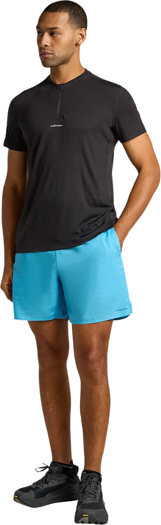 Product gallery image number 3 for product 125 Cool-Lite Speed Merino Blend Short Sleeve Quarter-Zip Top - Men's