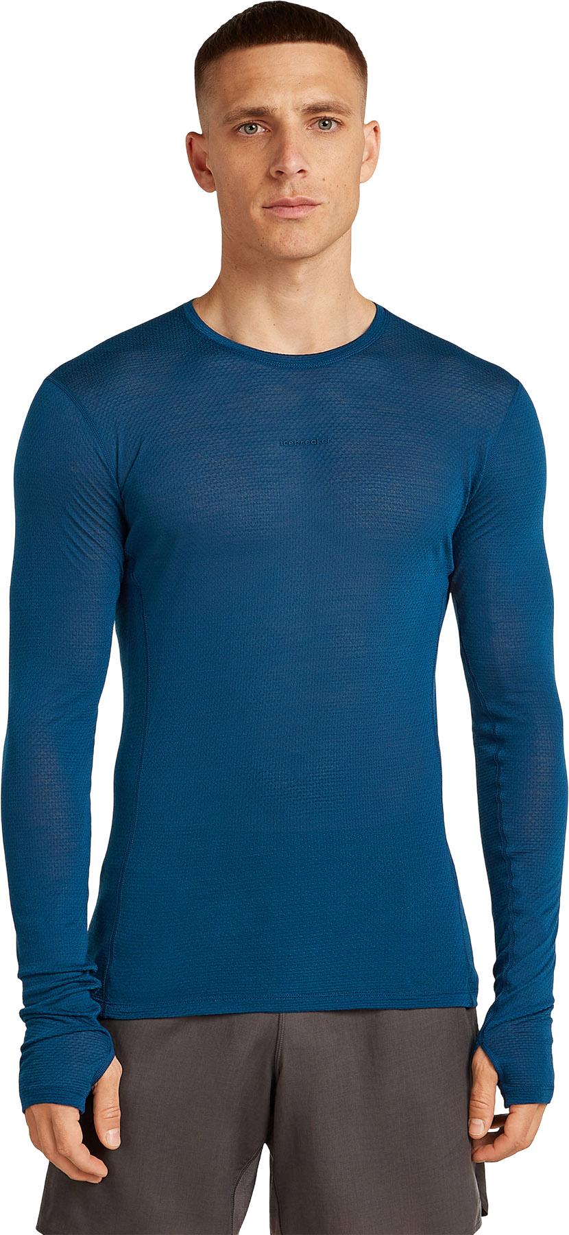 Product gallery image number 5 for product Merino Blend 75 Cool-Lite™ Featherlight™ Long Sleeve Crew Thermal Top - Men's