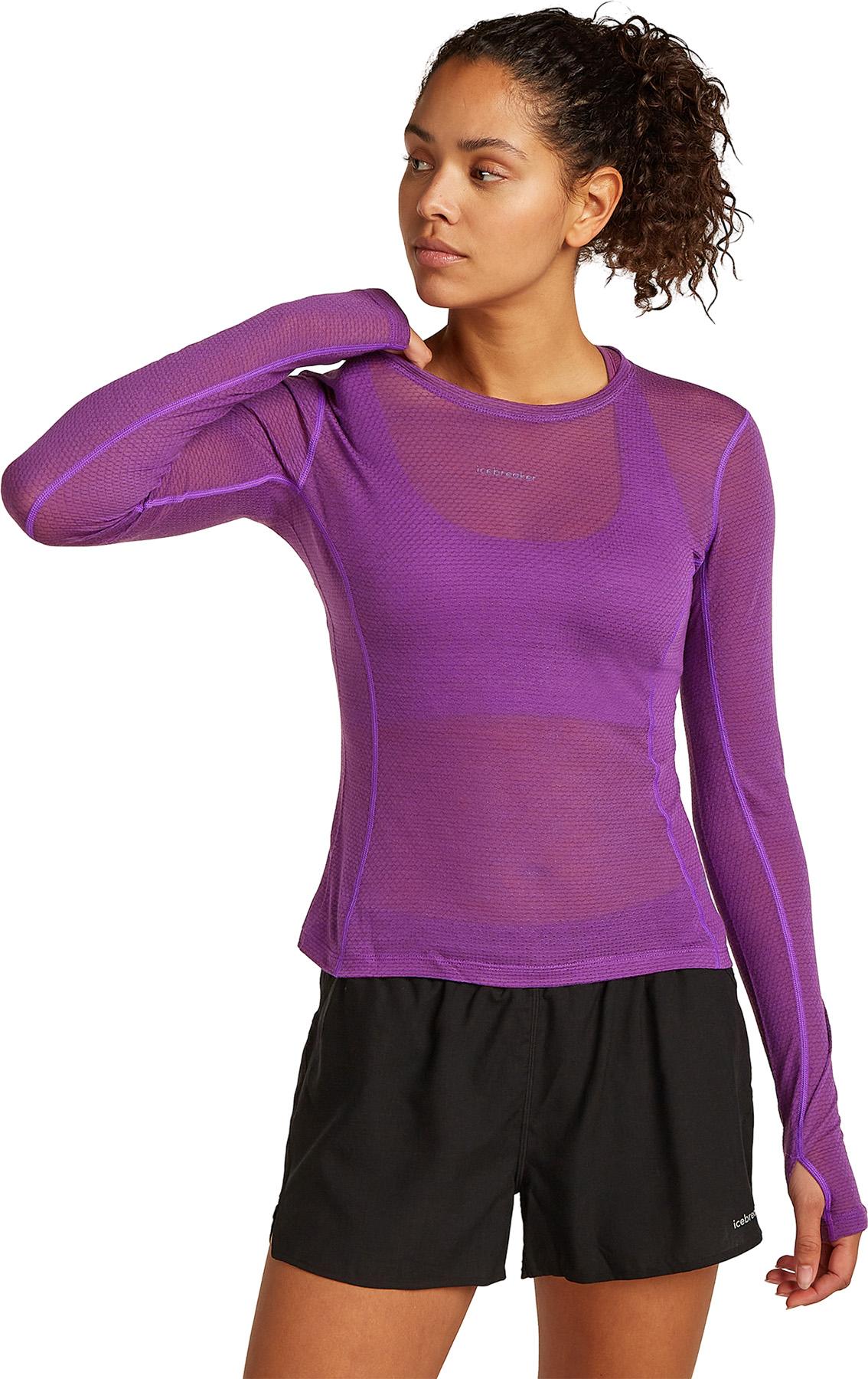 Product gallery image number 3 for product 75 Cool-Lite Featherlight Merino Blend Long Sleeve Crewe Thermal Top - Women's