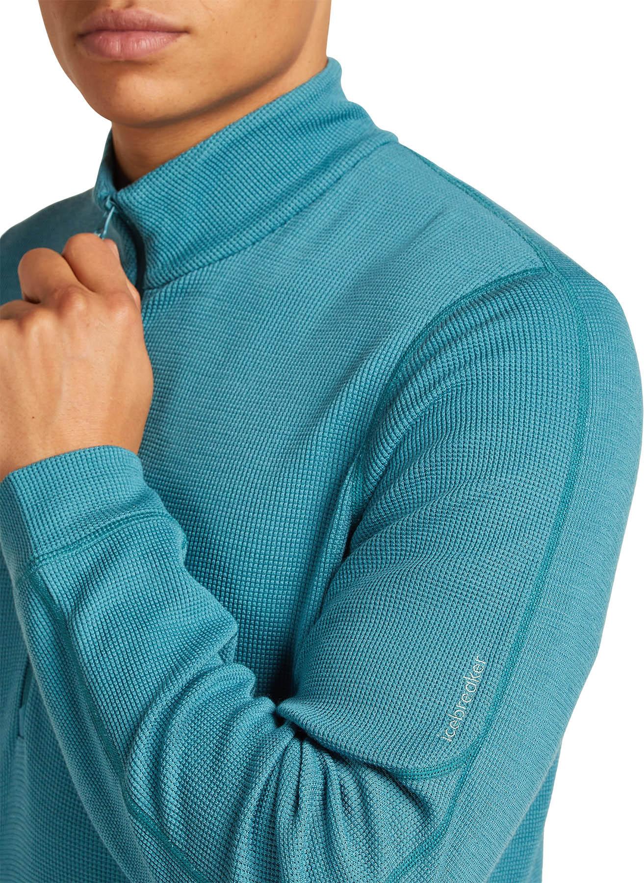 Product gallery image number 3 for product Merino 260 Waffle Knit Wander Long Sleeve Half Zip Top - Men's