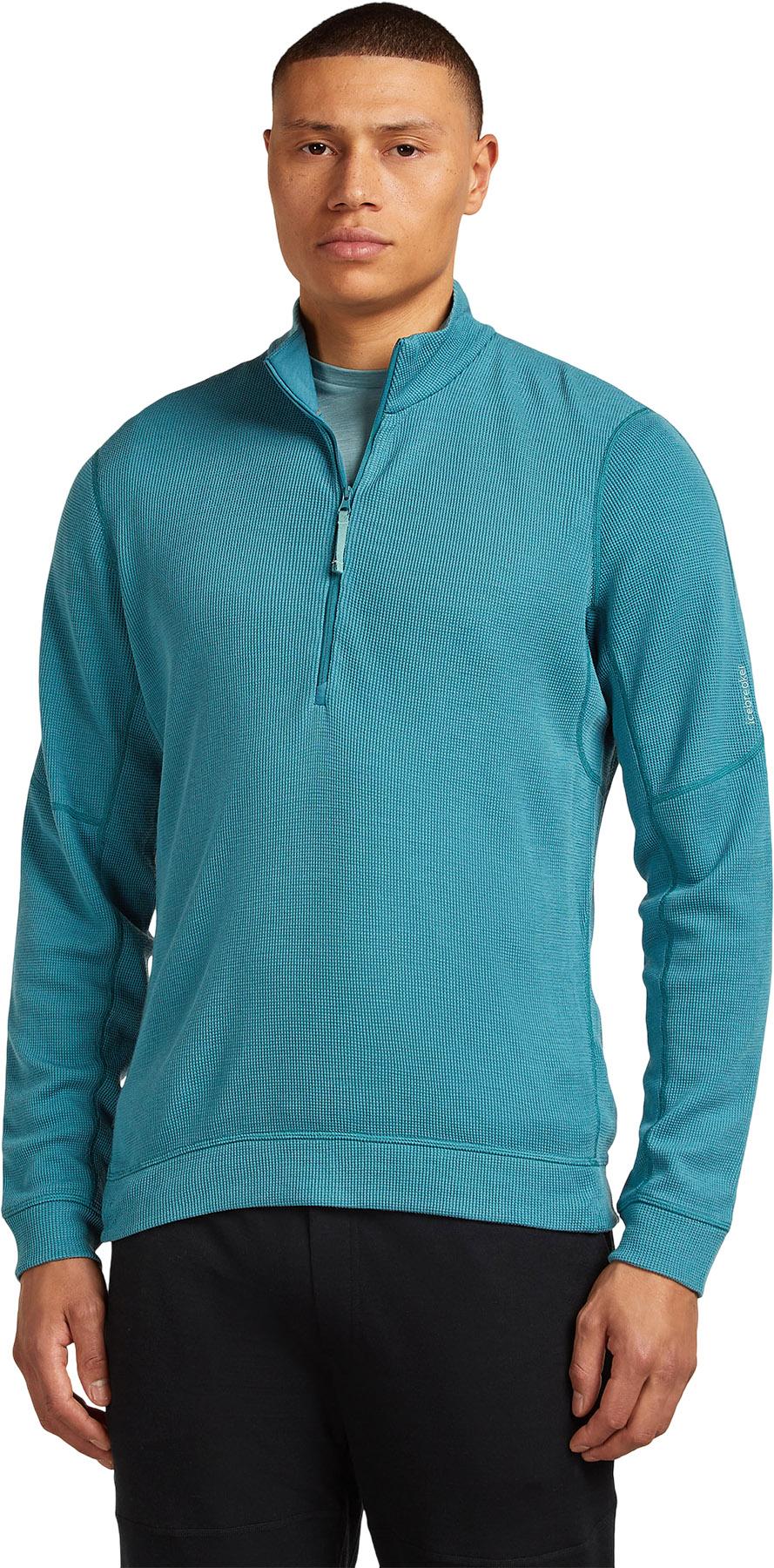 Product gallery image number 4 for product Merino 260 Waffle Knit Wander Long Sleeve Half Zip Top - Men's