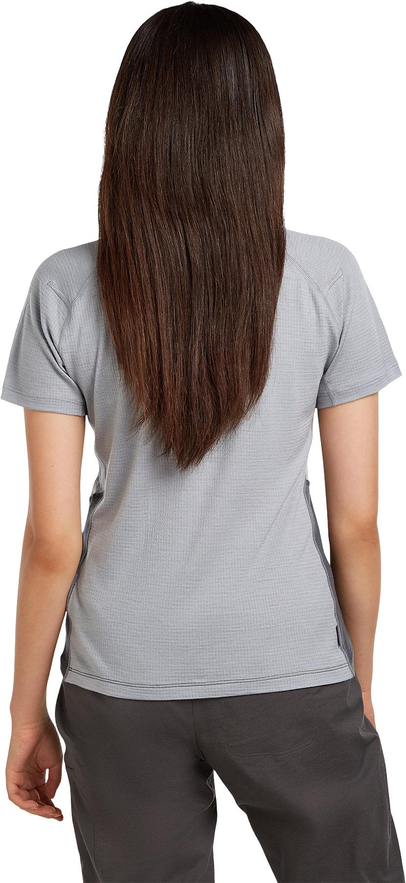 Product gallery image number 3 for product T-shirt à manches courtes en tricot gaufré en mérinos 200 Elevation - Femme