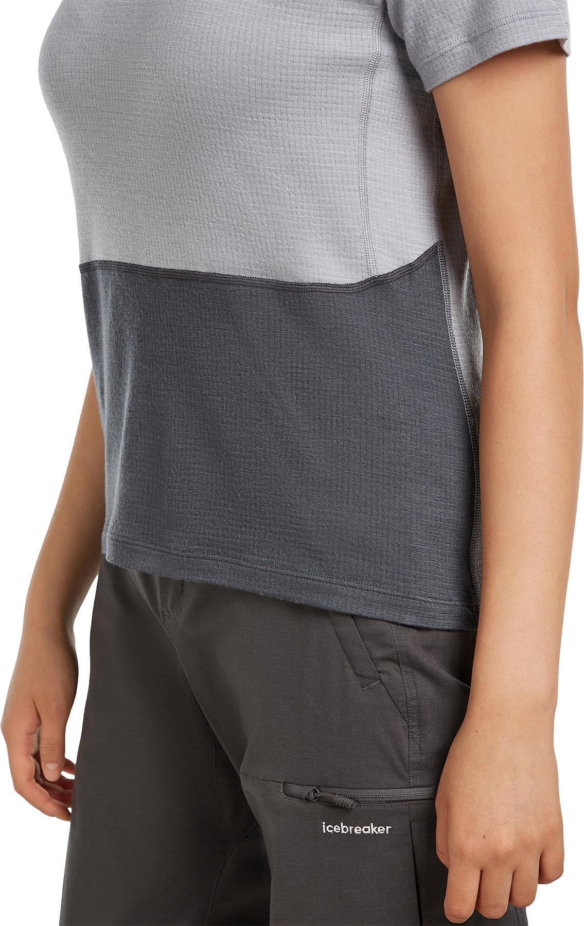 Product gallery image number 4 for product T-shirt à manches courtes en tricot gaufré en mérinos 200 Elevation - Femme