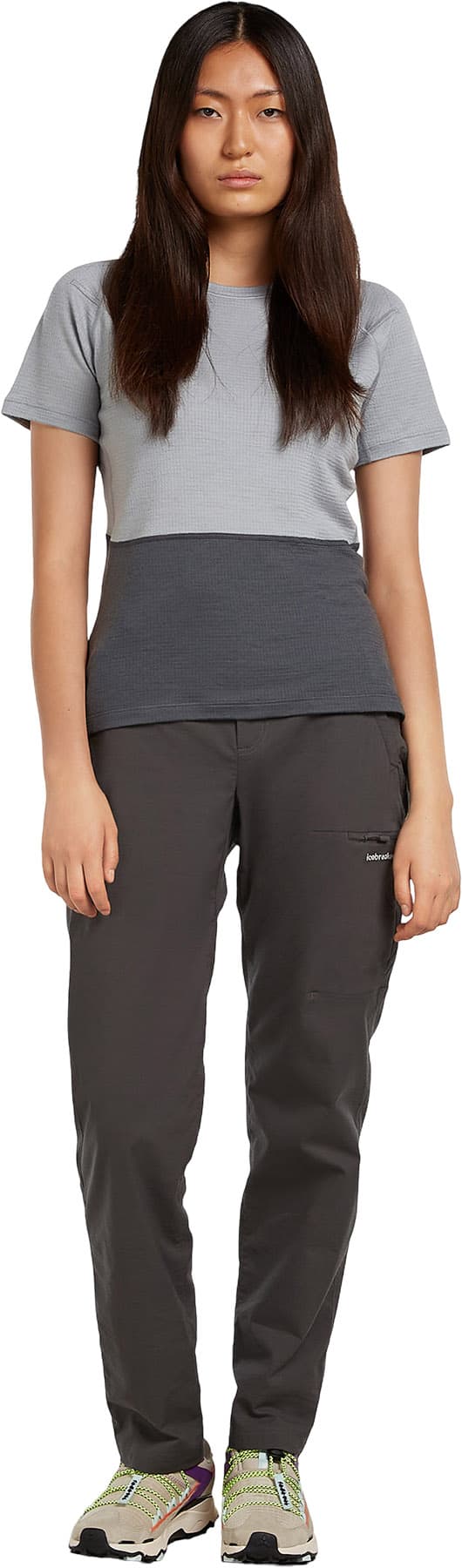 Product gallery image number 6 for product T-shirt à manches courtes en tricot gaufré en mérinos 200 Elevation - Femme