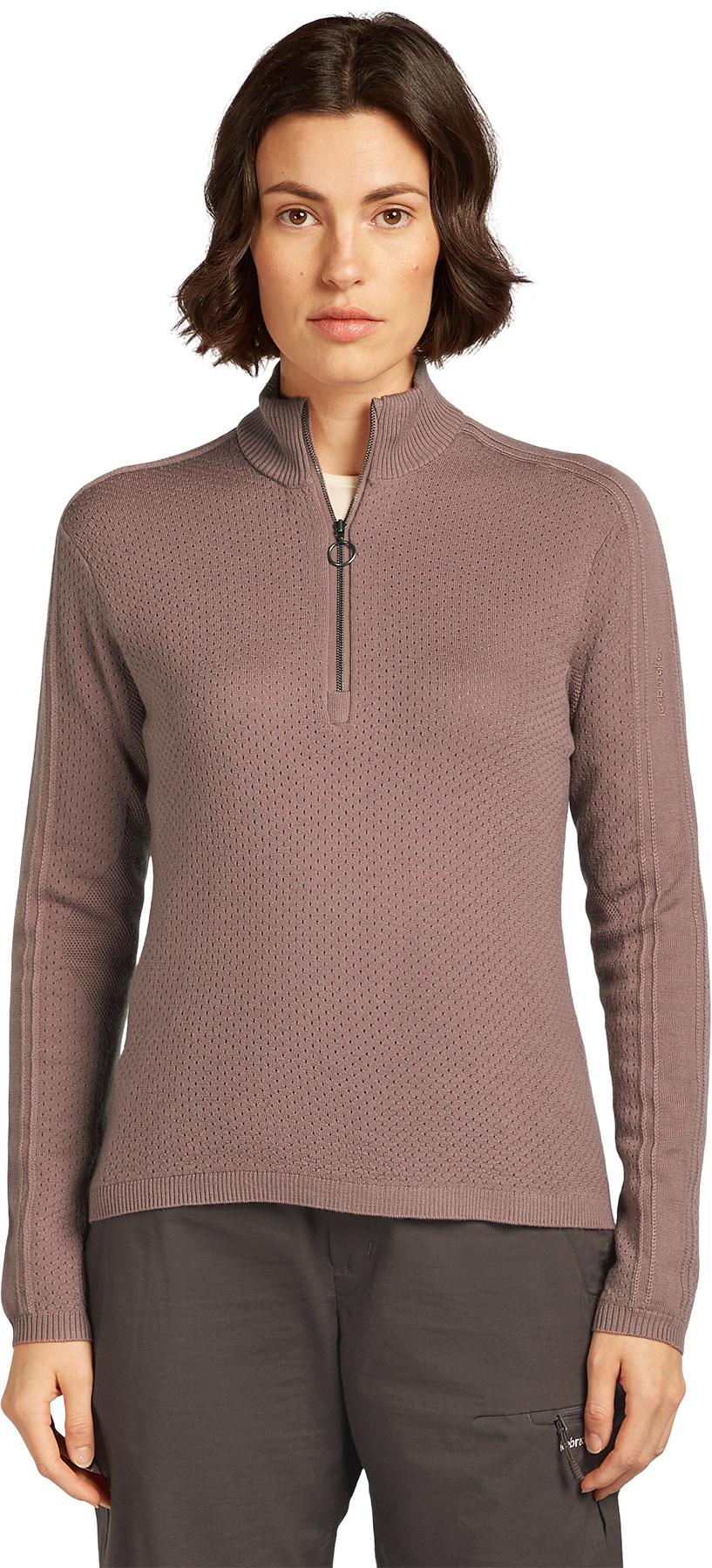 Product gallery image number 5 for product Merino Icebreaker Anniversary Original Long Sleeve Half Zip Top - Women's