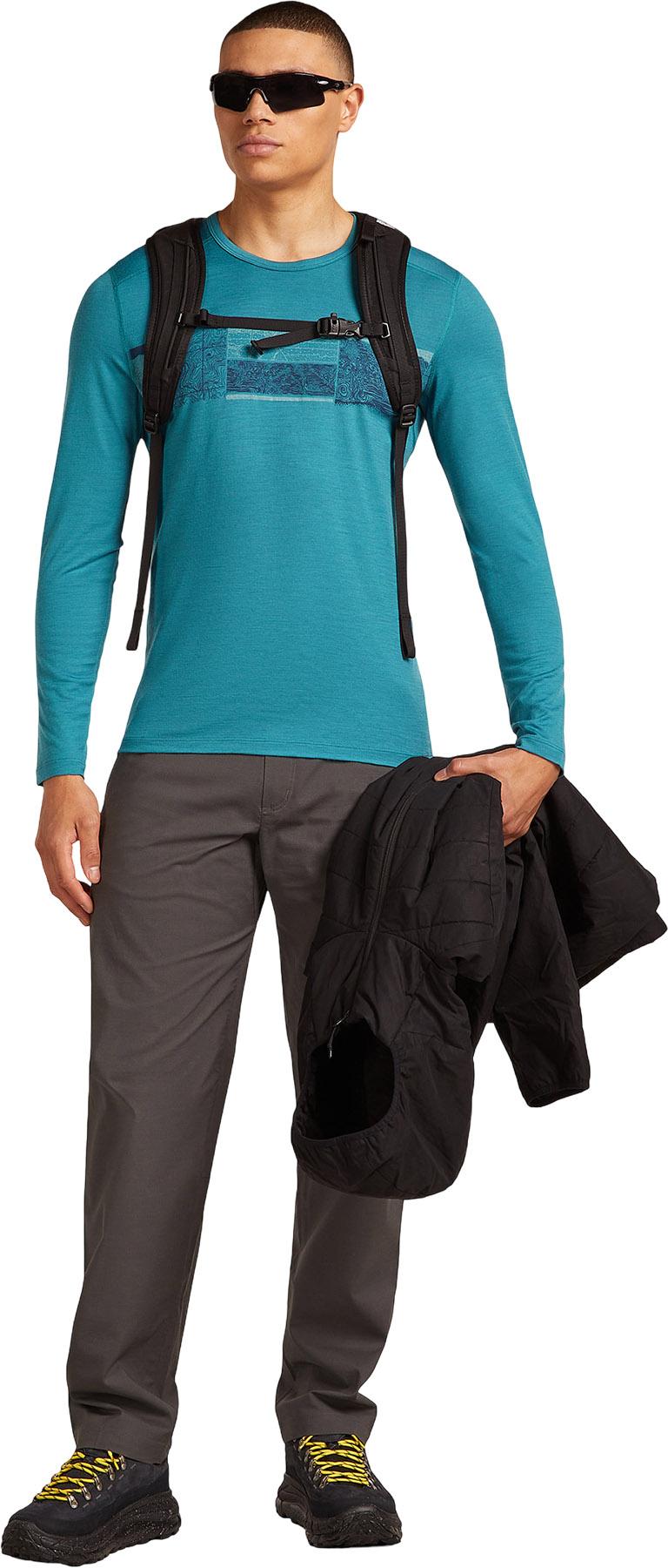 Product gallery image number 6 for product Merino 200 Oasis Elevation Line Long Sleeve Crewe Thermal Top - Men's