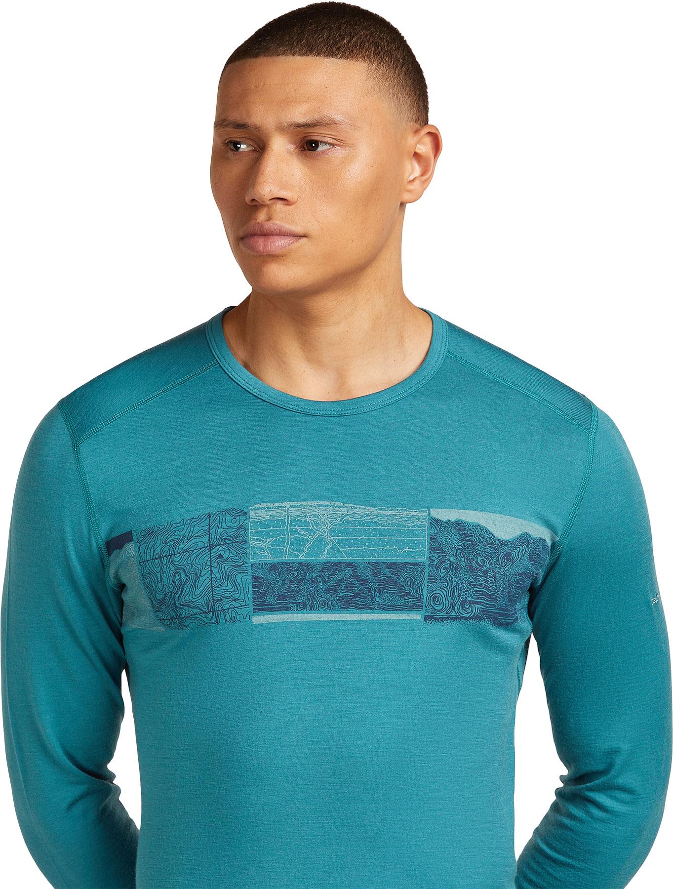 Product gallery image number 3 for product Merino 200 Oasis Elevation Line Long Sleeve Crewe Thermal Top - Men's