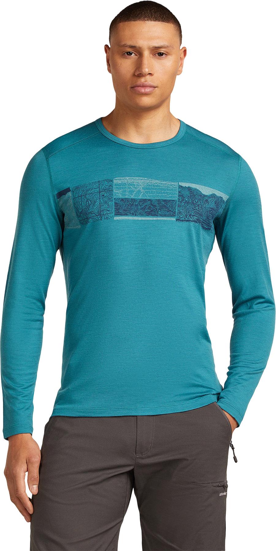 Product gallery image number 4 for product Merino 200 Oasis Elevation Line Long Sleeve Crewe Thermal Top - Men's