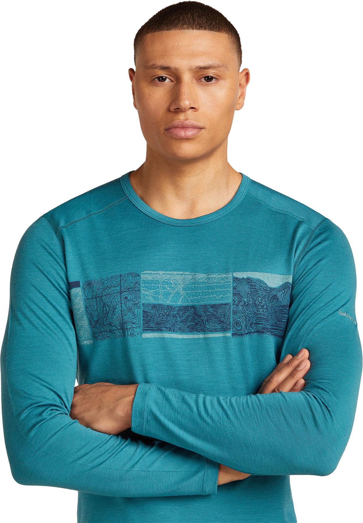 Product gallery image number 5 for product Merino 200 Oasis Elevation Line Long Sleeve Crewe Thermal Top - Men's