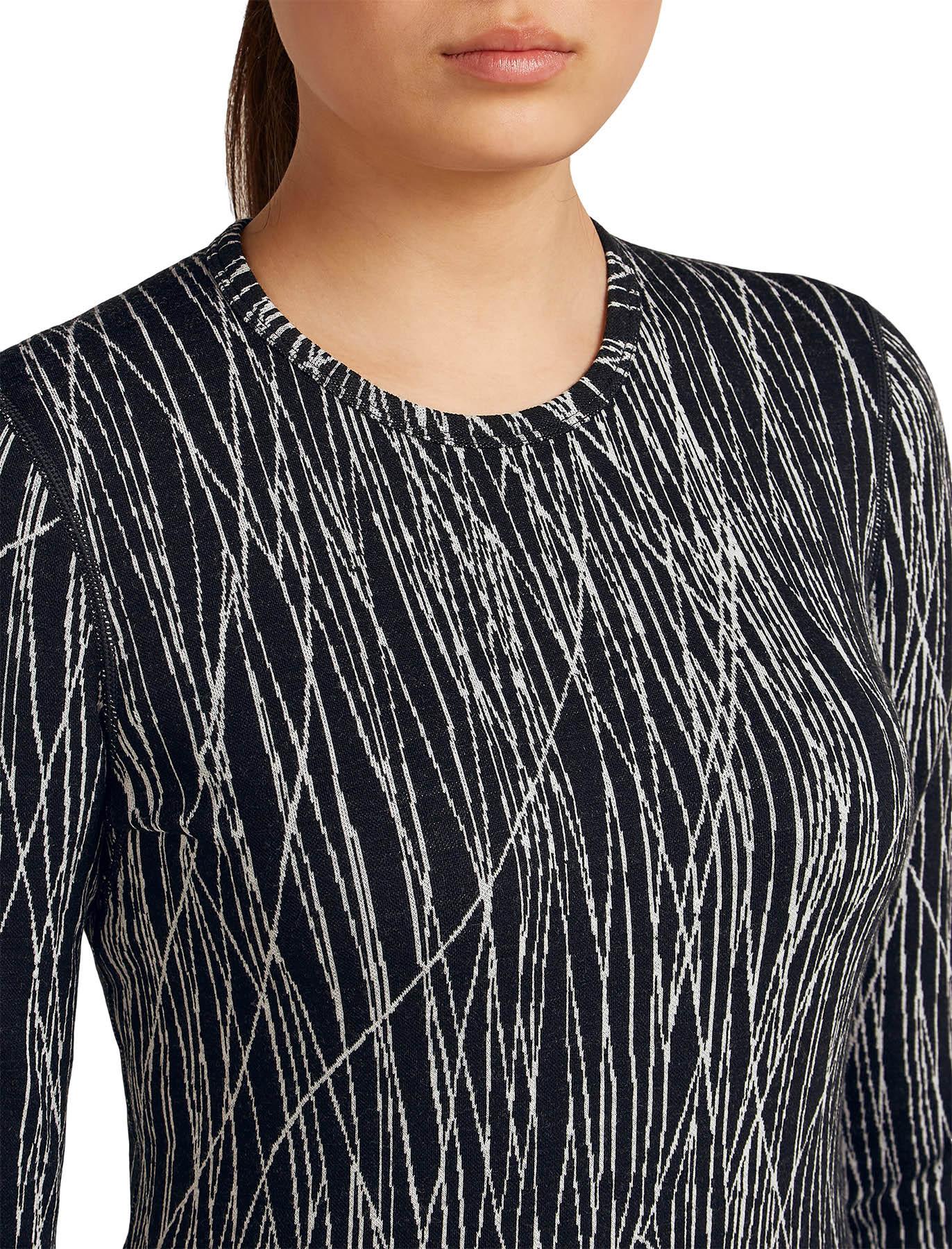 Numéro de l'image de la galerie de produits 2 pour le produit Haut thermique à col rond et manches longues en mérinos 260 Tech Vertex Delta Lines - Femme