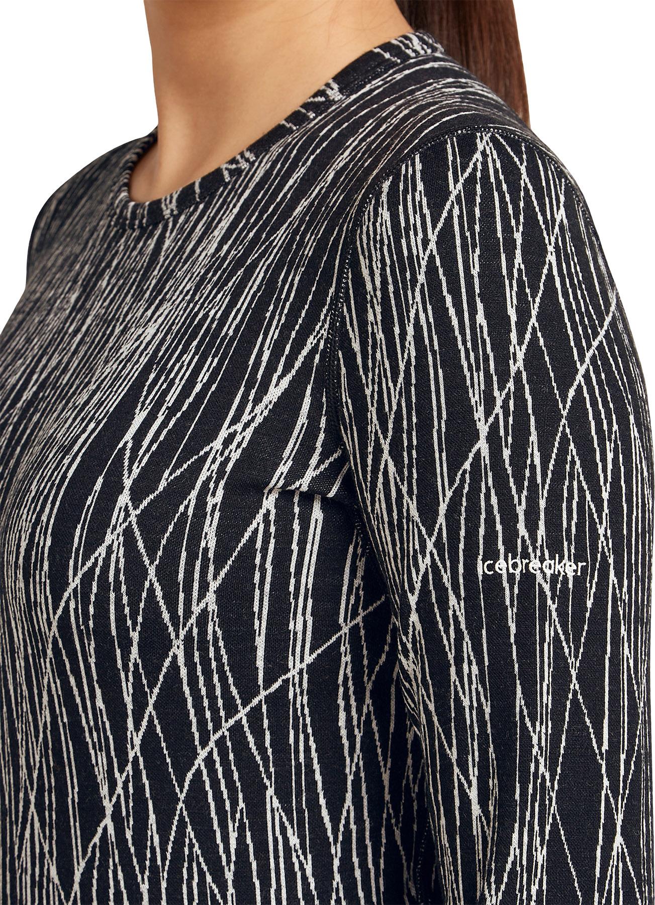 Product gallery image number 3 for product Merino 260 Tech Vertex Delta Lines Long Sleeve Crewe Thermal Top - Women's