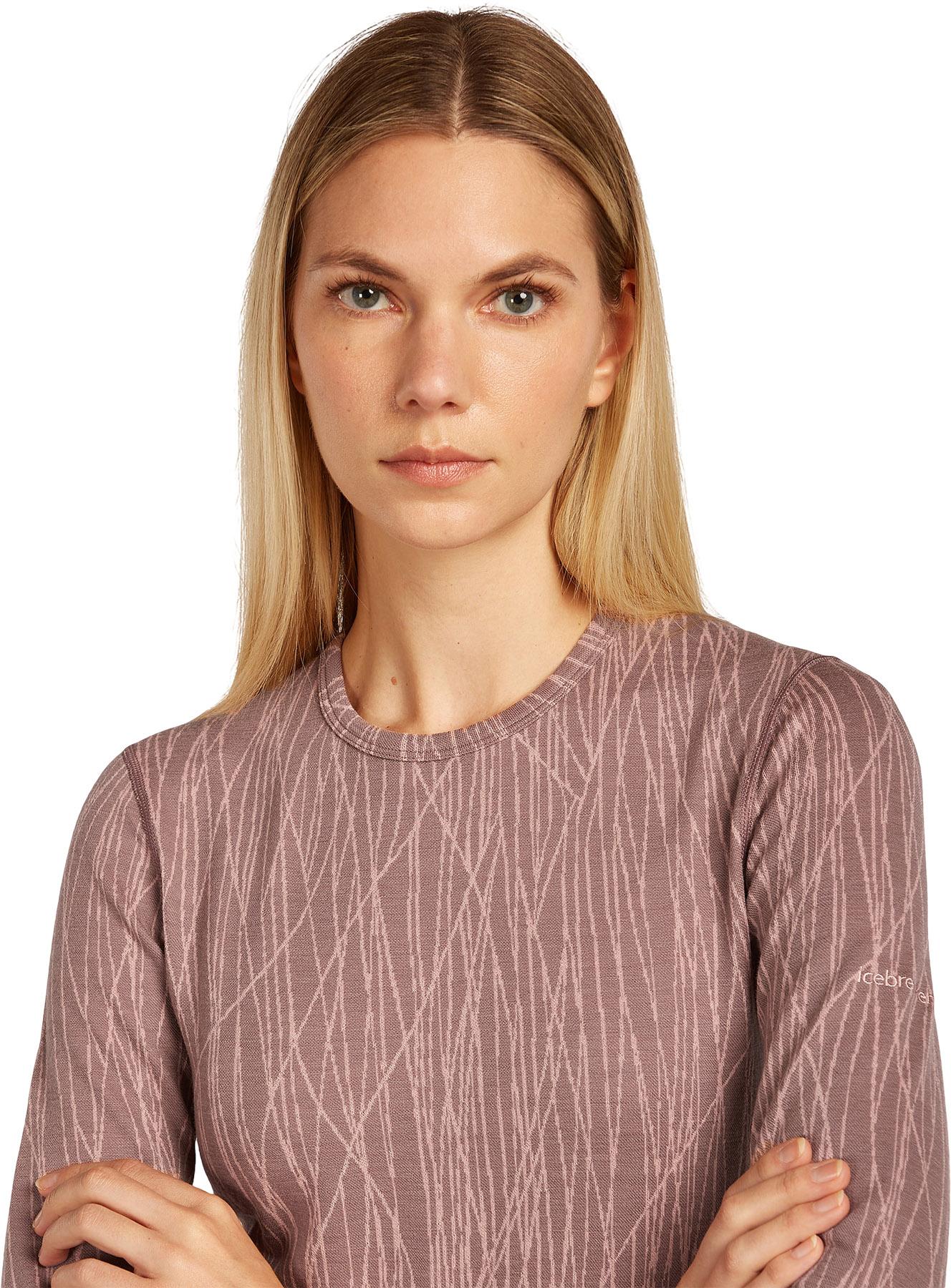 Product gallery image number 3 for product Merino 260 Tech Vertex Delta Lines Long Sleeve Crewe Thermal Top - Women's