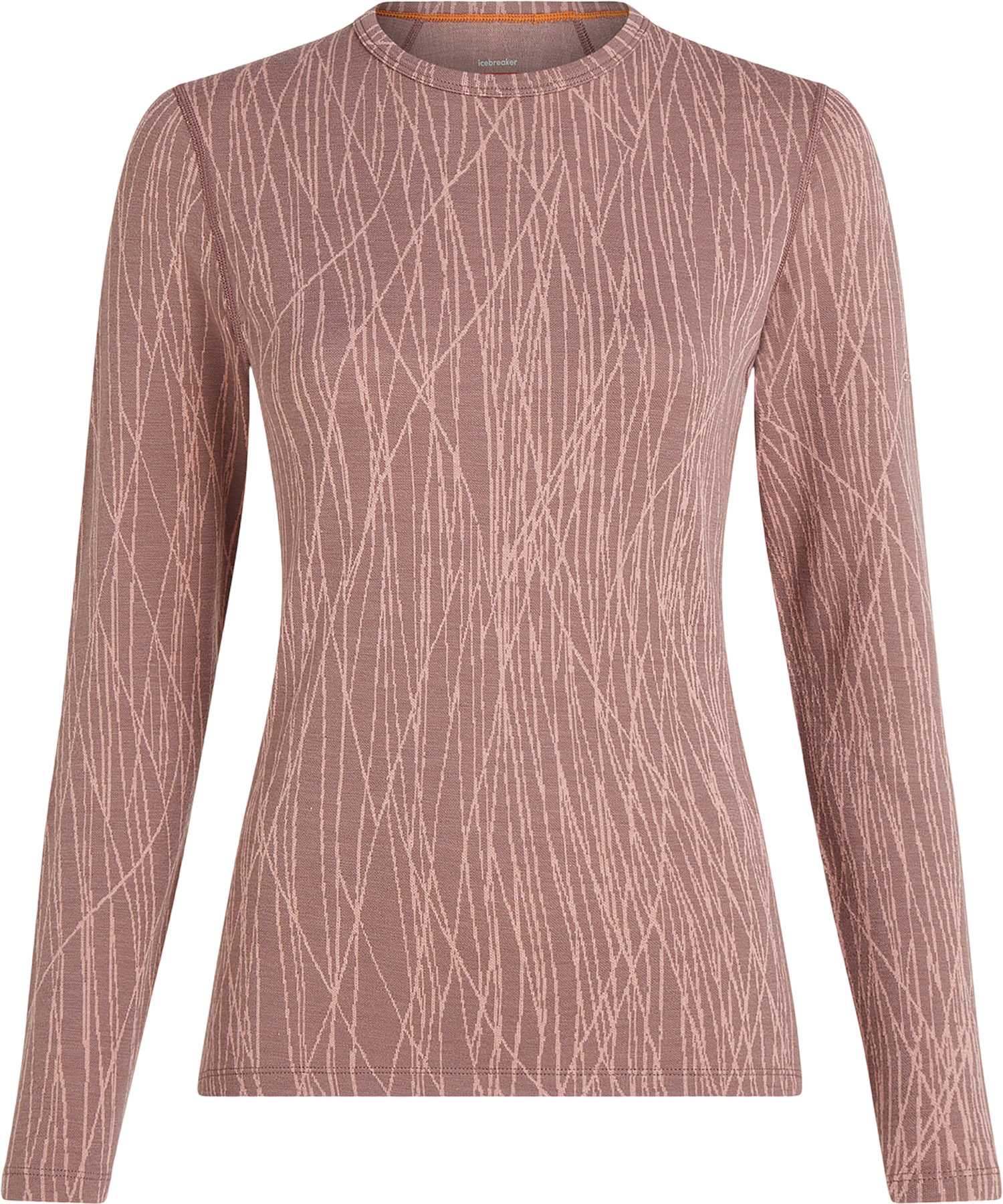 Product image for Merino 260 Tech Vertex Delta Lines Long Sleeve Crewe Thermal Top - Women's