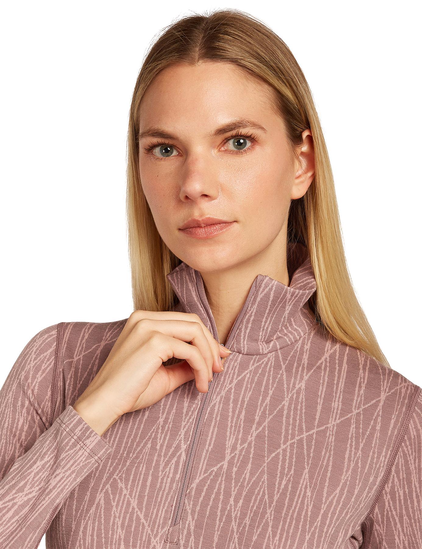 Product gallery image number 3 for product Merino 260 Tech Vertex Delta Lines Long Sleeve Half Zip Thermal Top - Women's