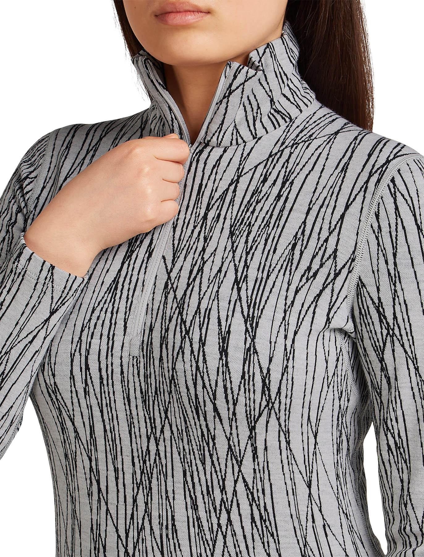 Numéro de l'image de la galerie de produits 3 pour le produit Haut thermique à demi-glissière et manches longues en mérinos 260 Tech Vertex Delta Lines - Femme