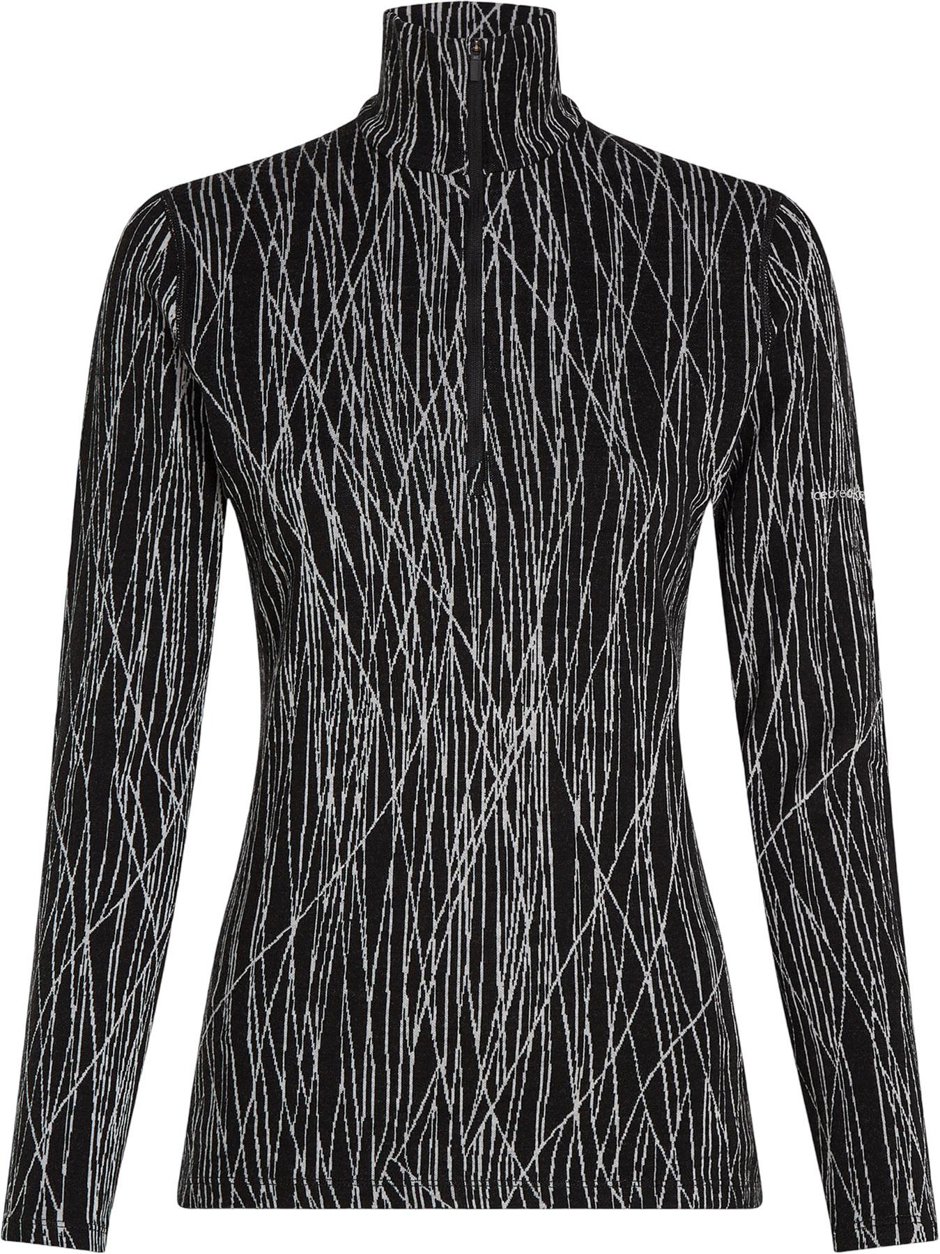 Image de produit pour Haut thermique à demi-glissière et manches longues en mérinos 260 Tech Vertex Delta Lines - Femme