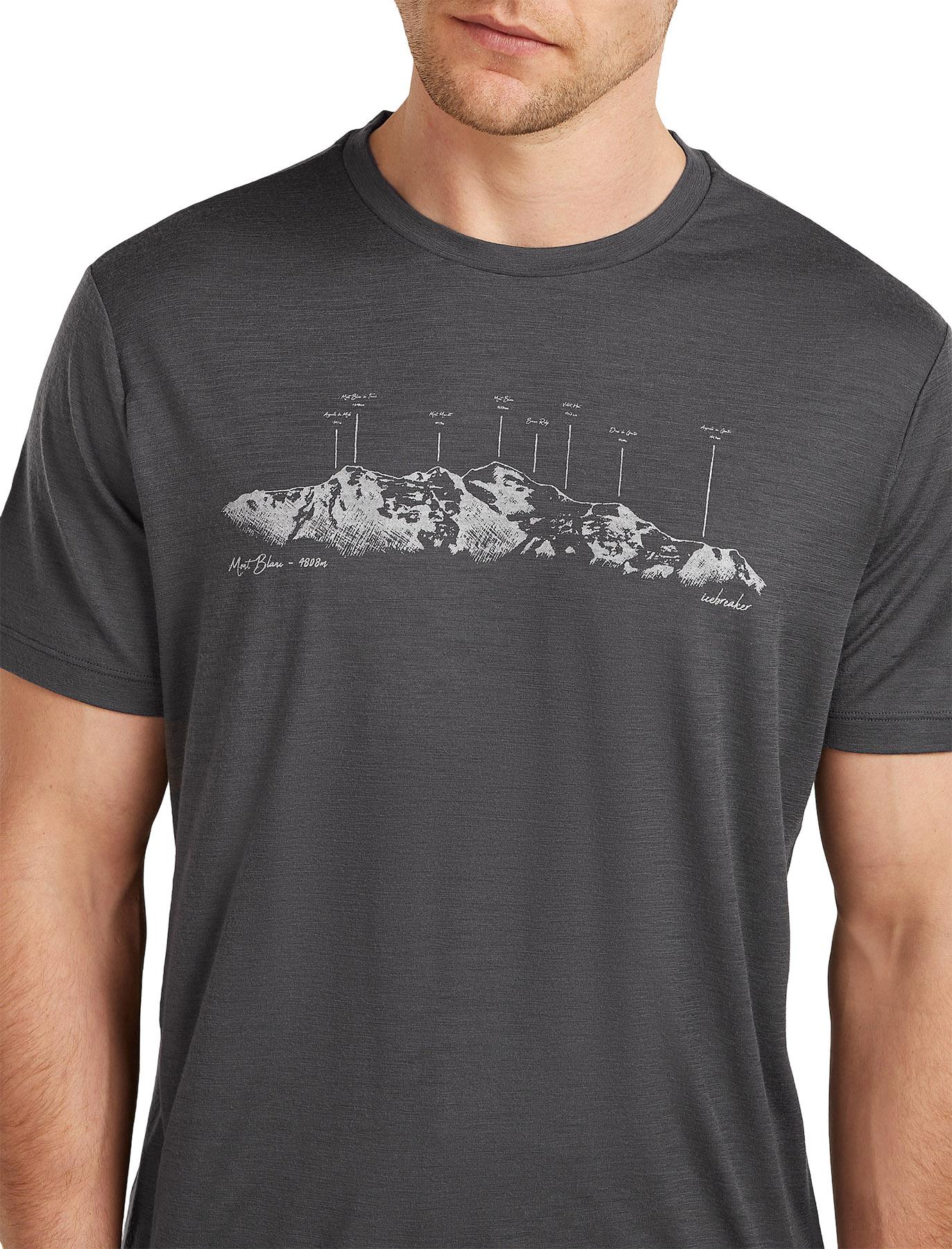 Product gallery image number 3 for product T-shirt à manches courtes en mérinos 150 Tech Lite The Peaks - Homme