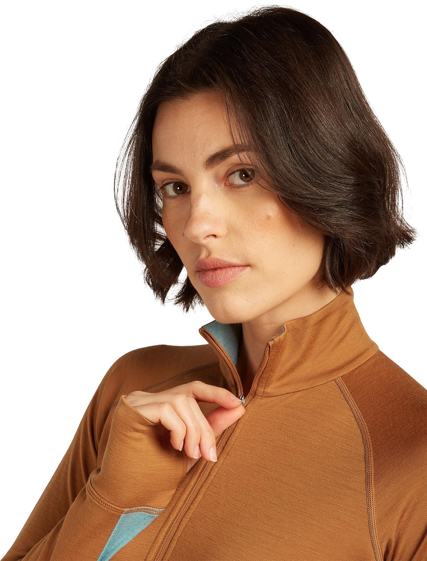 Product gallery image number 3 for product Merino 200 ZoneKnit Long Sleeve Half Zip Thermal Top - Women's
