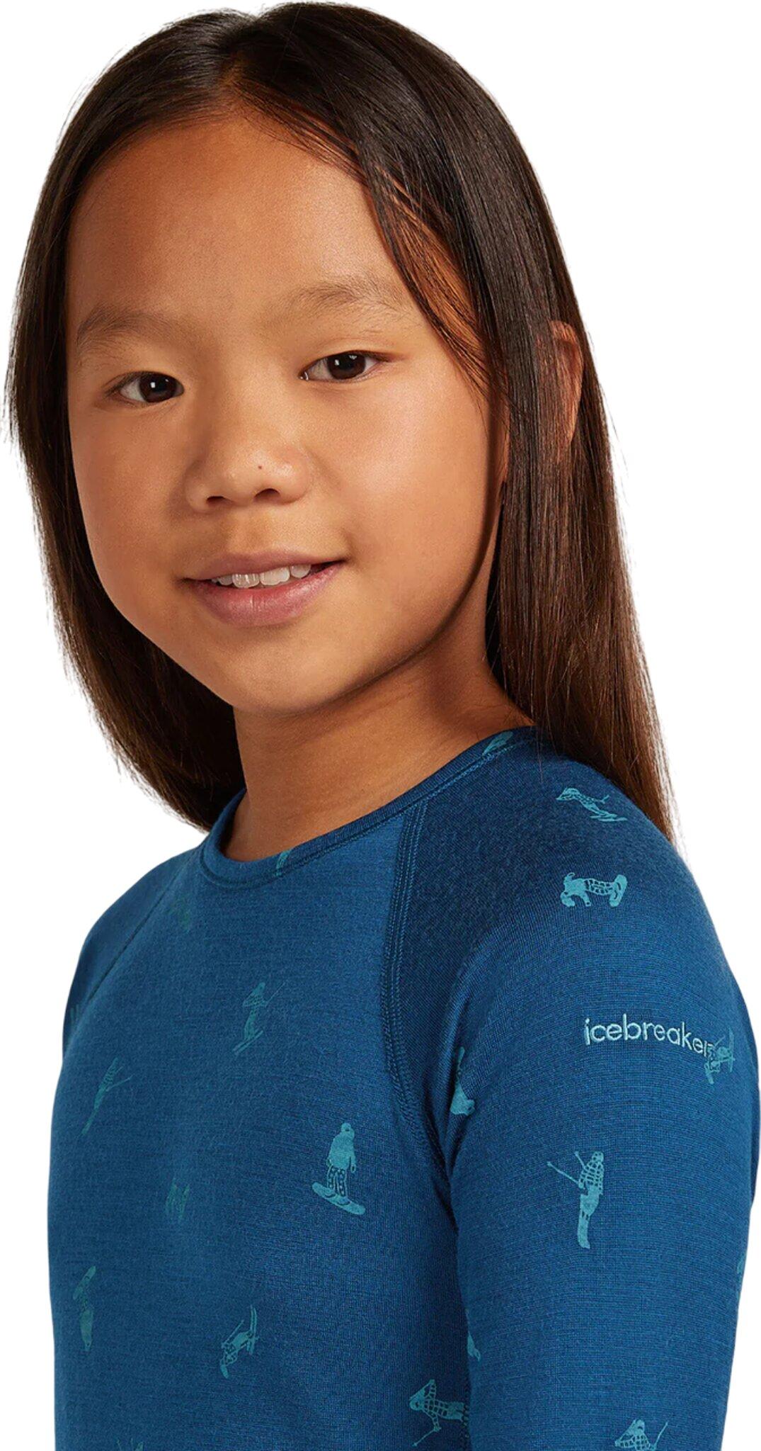 Product gallery image number 3 for product Merino 200 Oasis Long Sleeve Crew Thermal Top Snow Day - Kids