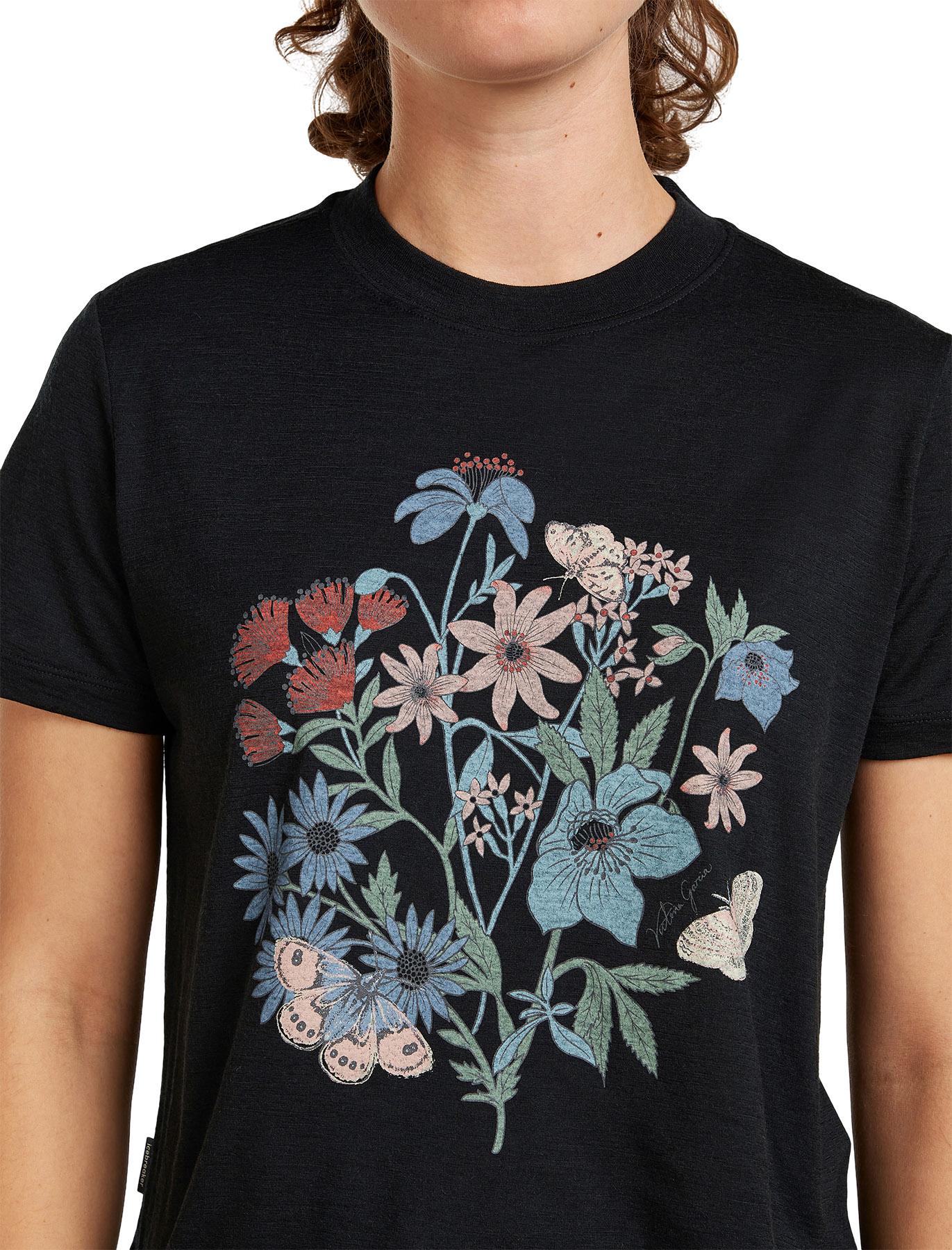 Product gallery image number 3 for product Women's Merino 150 Tech Lite Short Sleeve Crop Tee NZ Flora