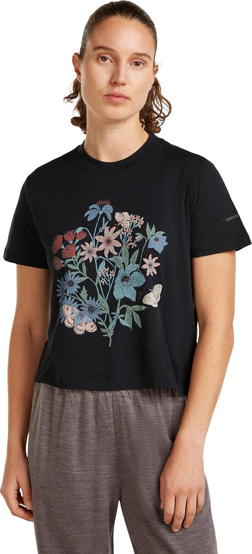 Product gallery image number 4 for product Women's Merino 150 Tech Lite Short Sleeve Crop Tee NZ Flora