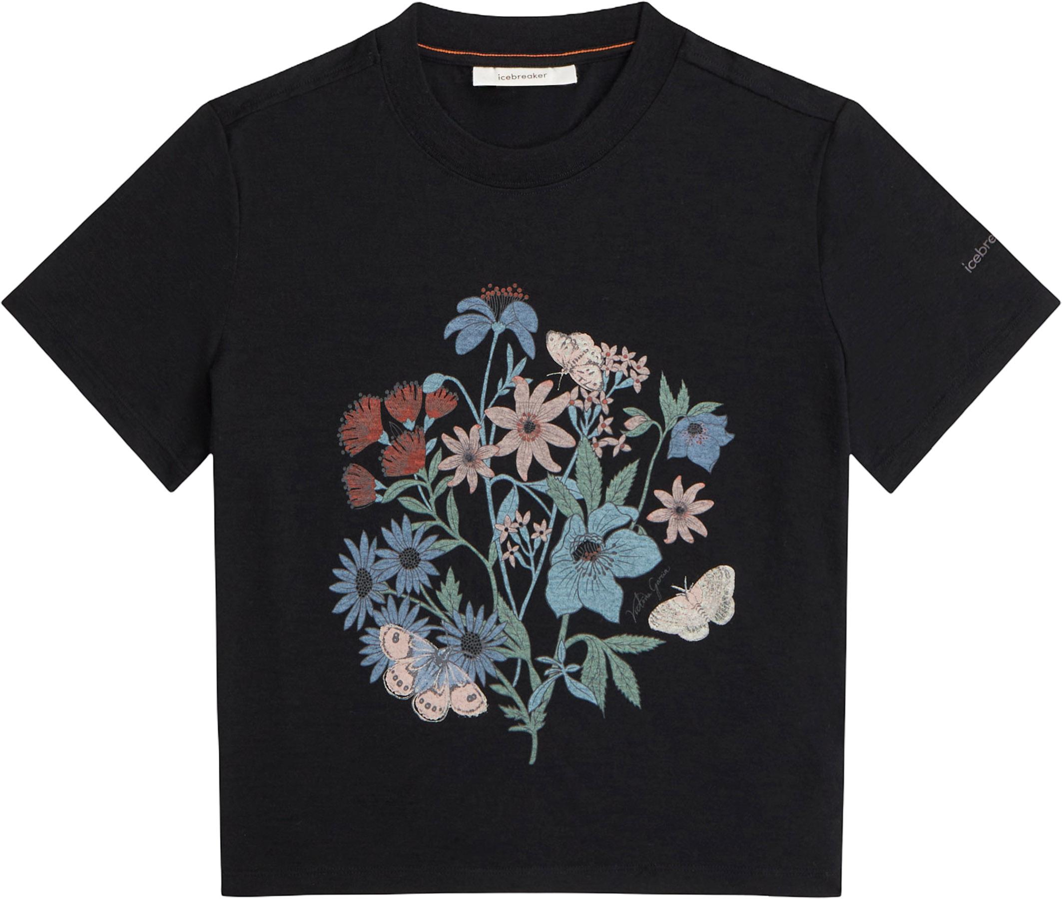 Product image for Women's Merino 150 Tech Lite Short Sleeve Crop Tee NZ Flora