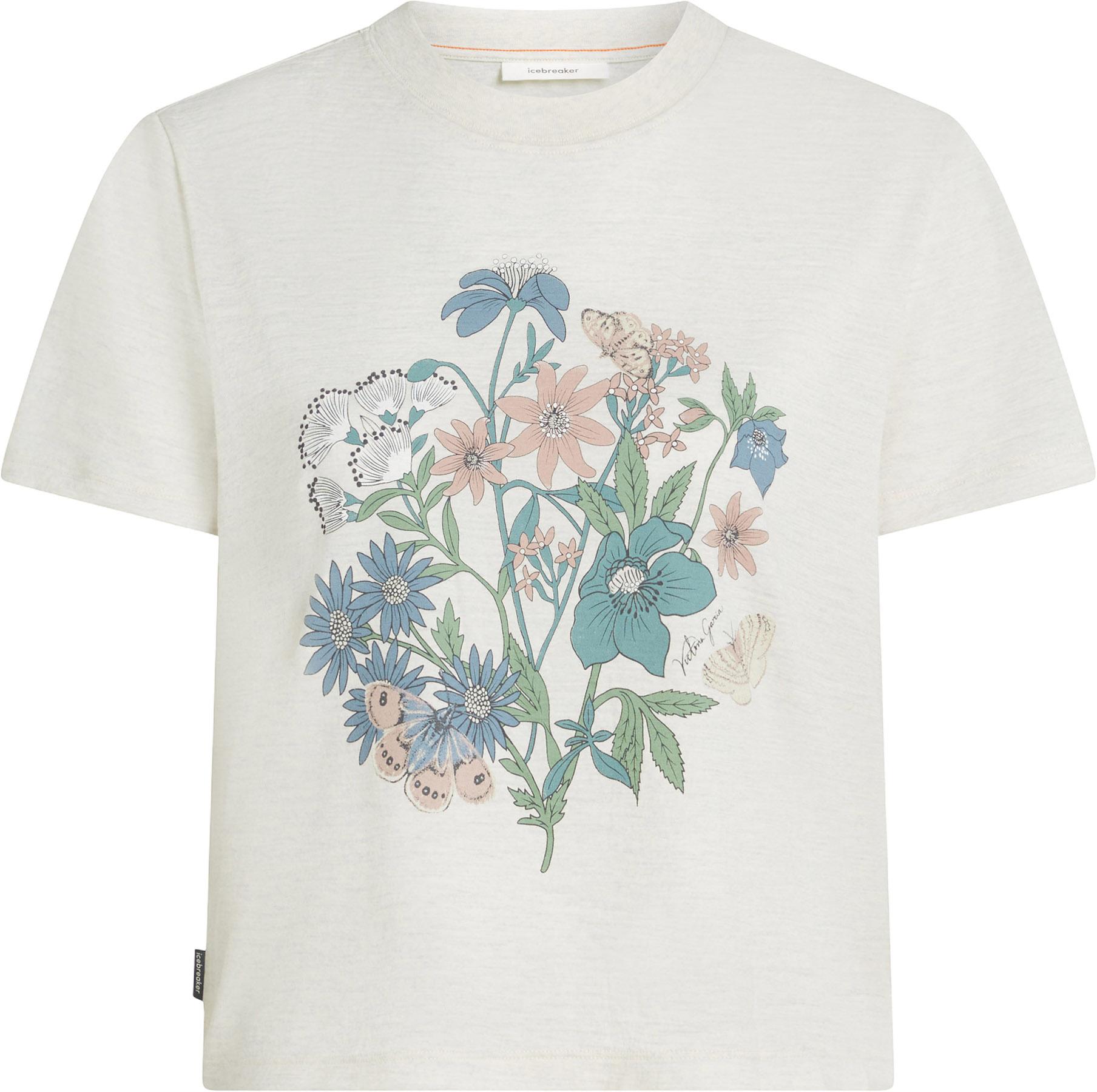 Product image for Merino 150 Tech Lite NZ Flora Short Sleeve Crop T-Shirt - Women's