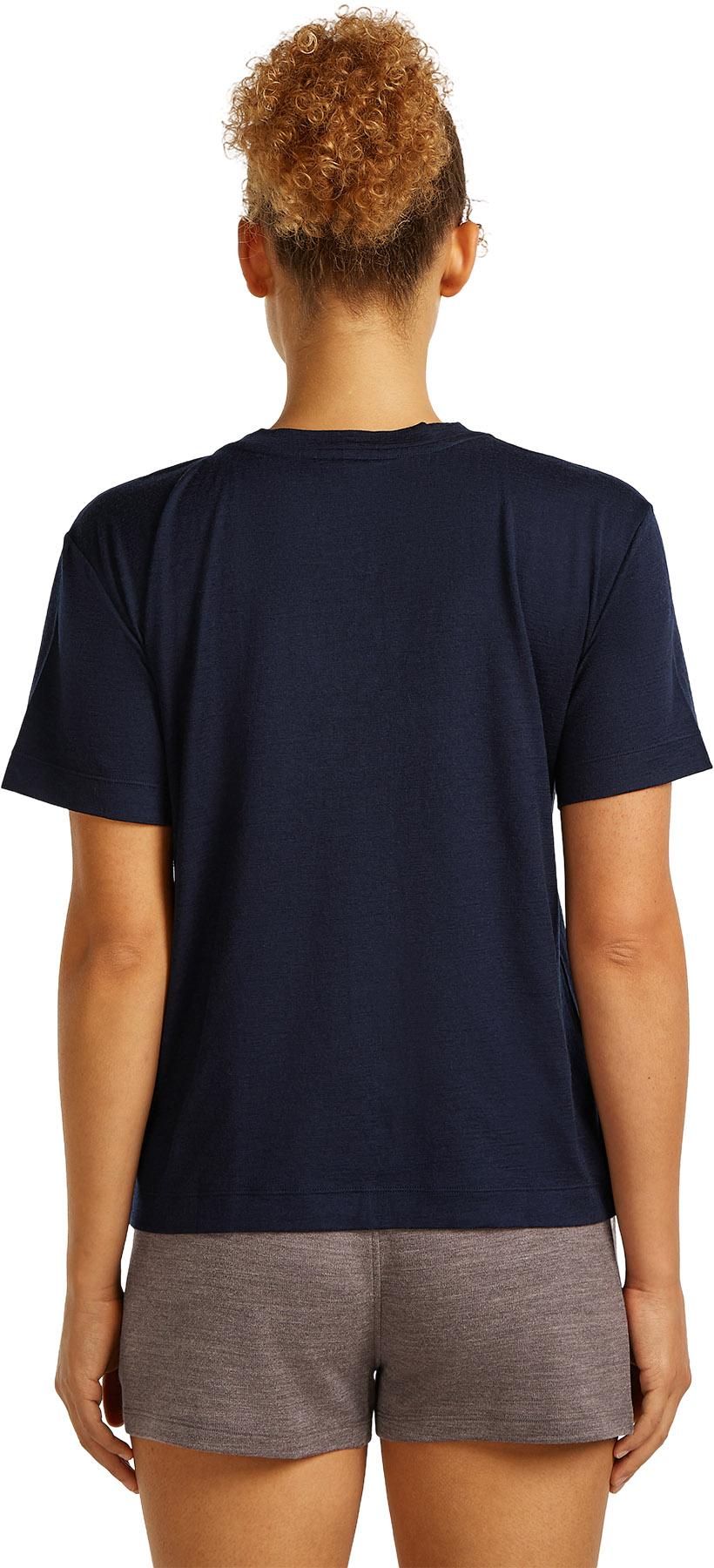 Product gallery image number 2 for product T-shirt décontracté à manches courtes et col en V en mérinos 150 Tech Lite - Femme