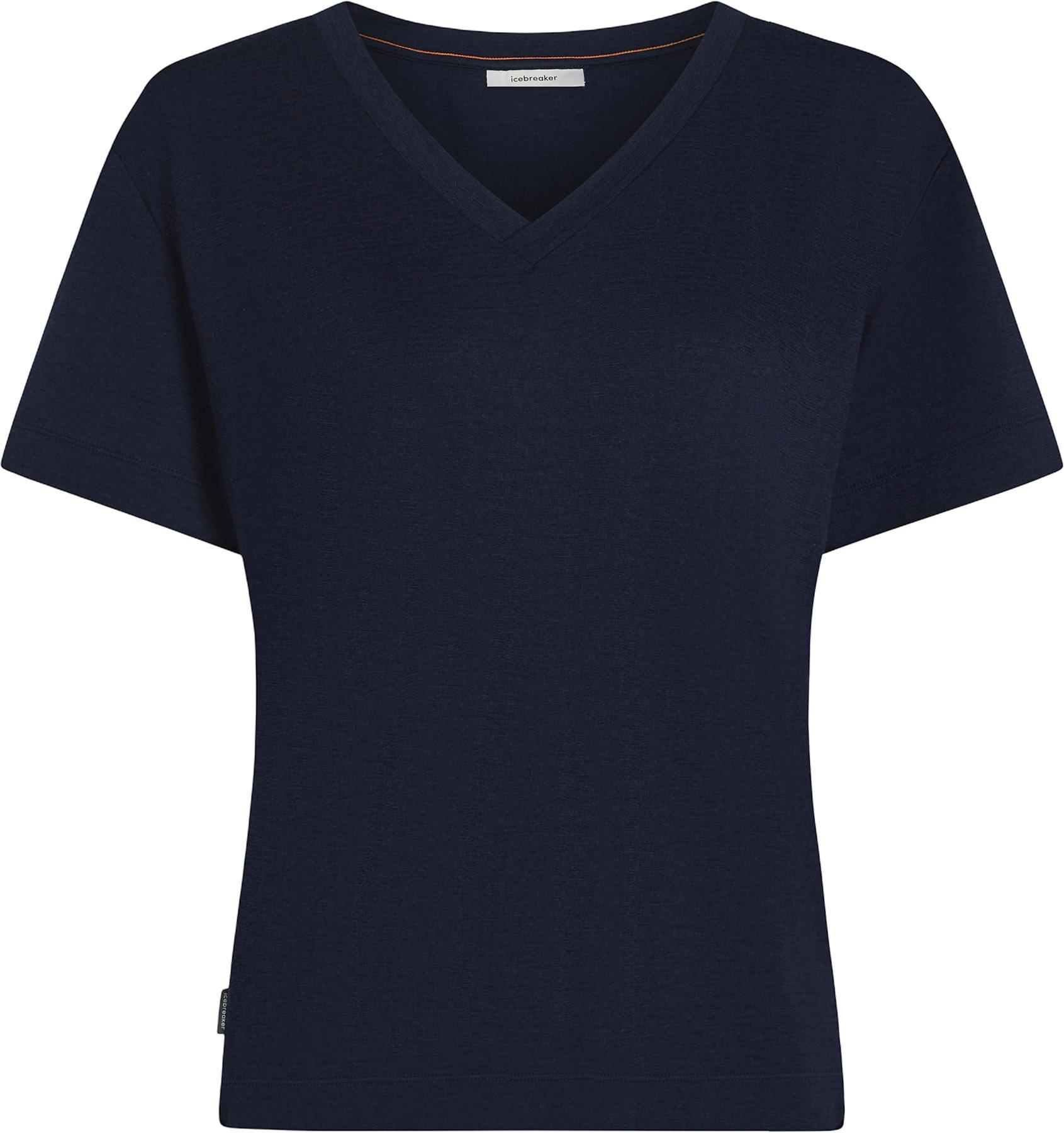 Product image for T-shirt décontracté à manches courtes et col en V en mérinos 150 Tech Lite - Femme