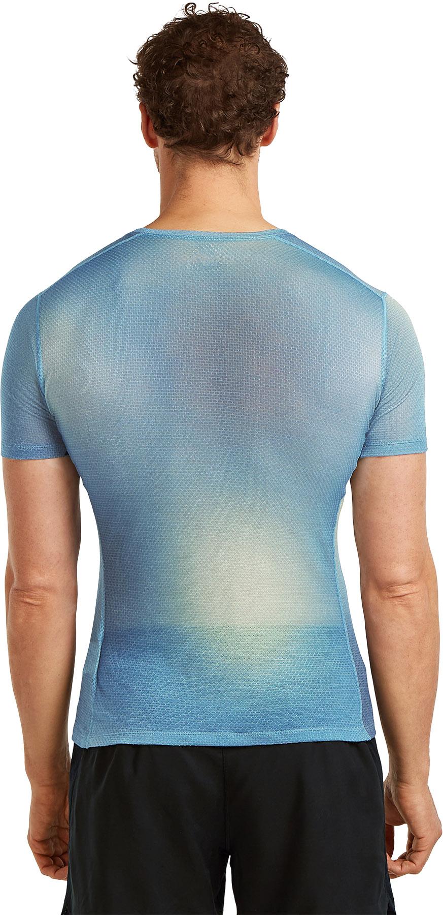 Product gallery image number 3 for product Men's Merino Blend 75 Cool-Lite™ Featherlight™ Short Sleeve Crewe AOP