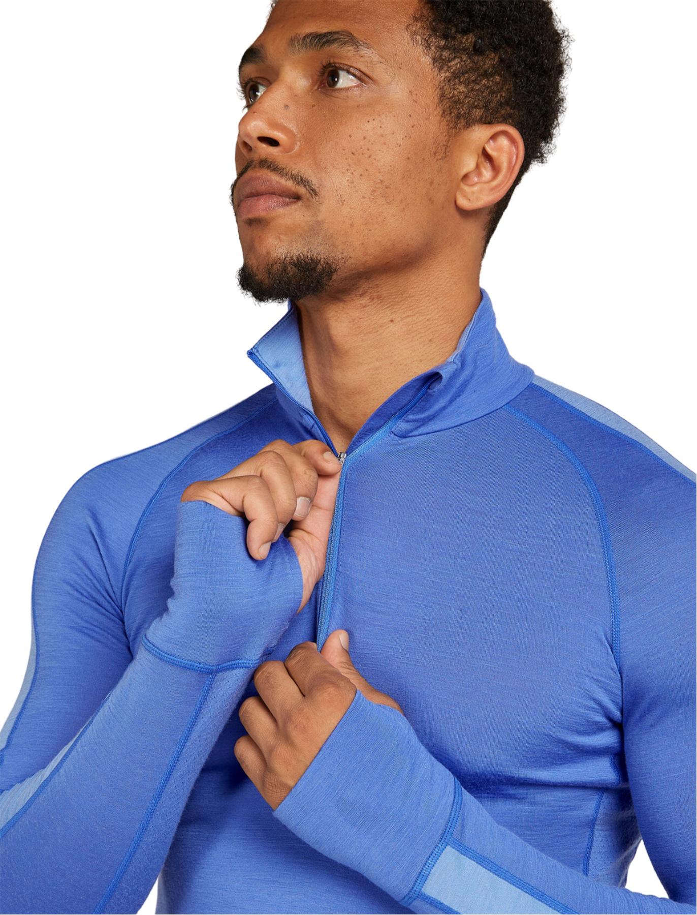 Numéro de l'image de la galerie de produits 3 pour le produit Haut à demi-glissière thermique à manches longues en mérinos 200 ZoneKnit - Homme