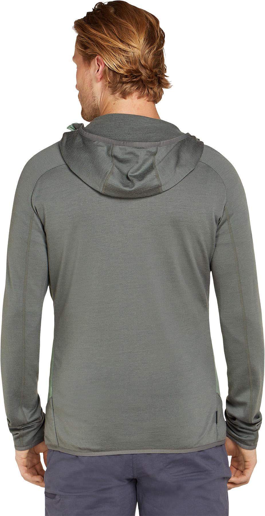 Numéro de l'image de la galerie de produits 5 pour le produit Chandail à capuchon avec glissière hybride en mélange de merinos Quantum - Homme