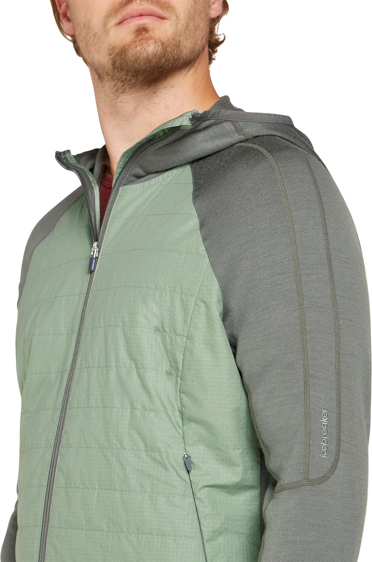 Numéro de l'image de la galerie de produits 6 pour le produit Chandail à capuchon avec glissière hybride en mélange de merinos Quantum - Homme