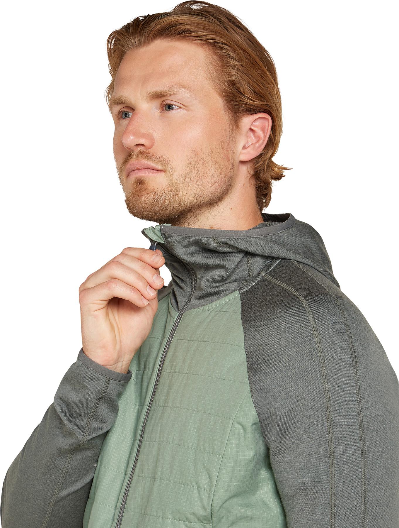 Numéro de l'image de la galerie de produits 4 pour le produit Chandail à capuchon avec glissière hybride en mélange de merinos Quantum - Homme