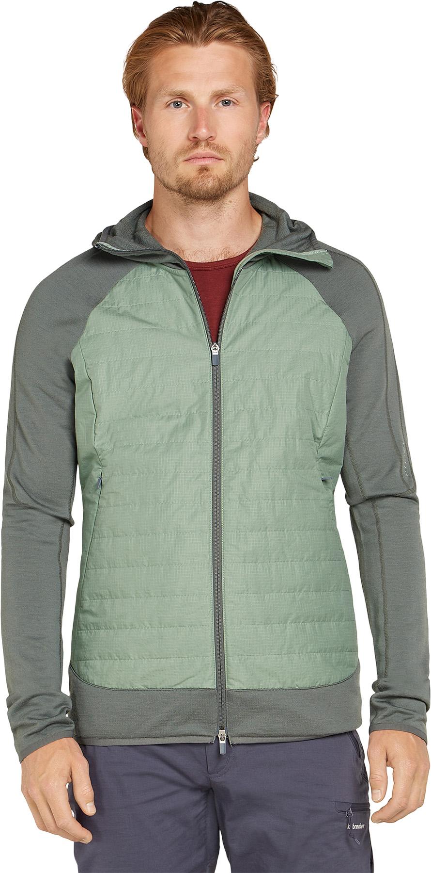 Numéro de l'image de la galerie de produits 3 pour le produit Chandail à capuchon avec glissière hybride en mélange de merinos Quantum - Homme