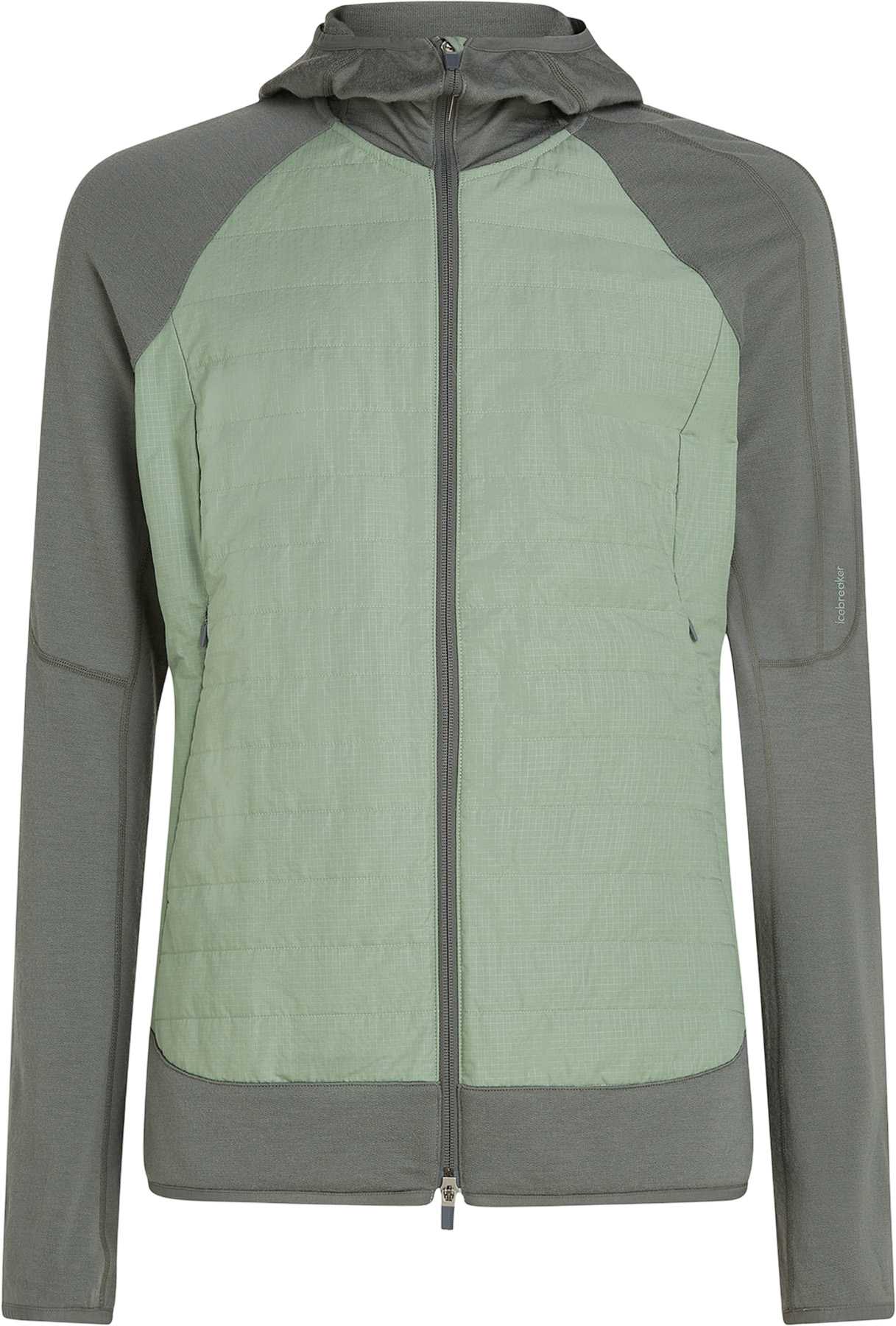 Image de produit pour Chandail à capuchon avec glissière hybride en mélange de merinos Quantum - Homme