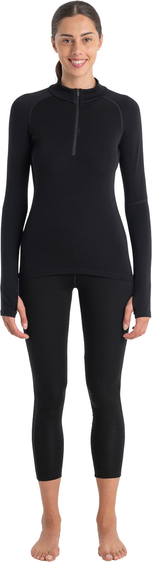 Product gallery image number 7 for product 300 MerinoFine Polar Long Sleeve Half Zip Thermal Top - Women's
