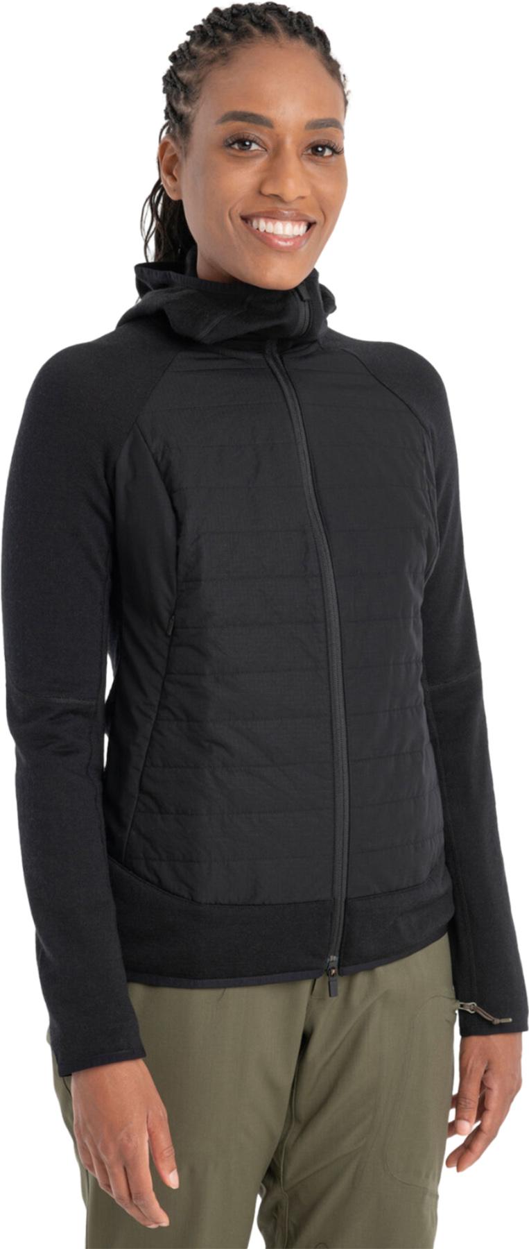 Product gallery image number 1 for product Quantum Merino Blend Hybrid Long Sleeve Zip Hoodie - Women's