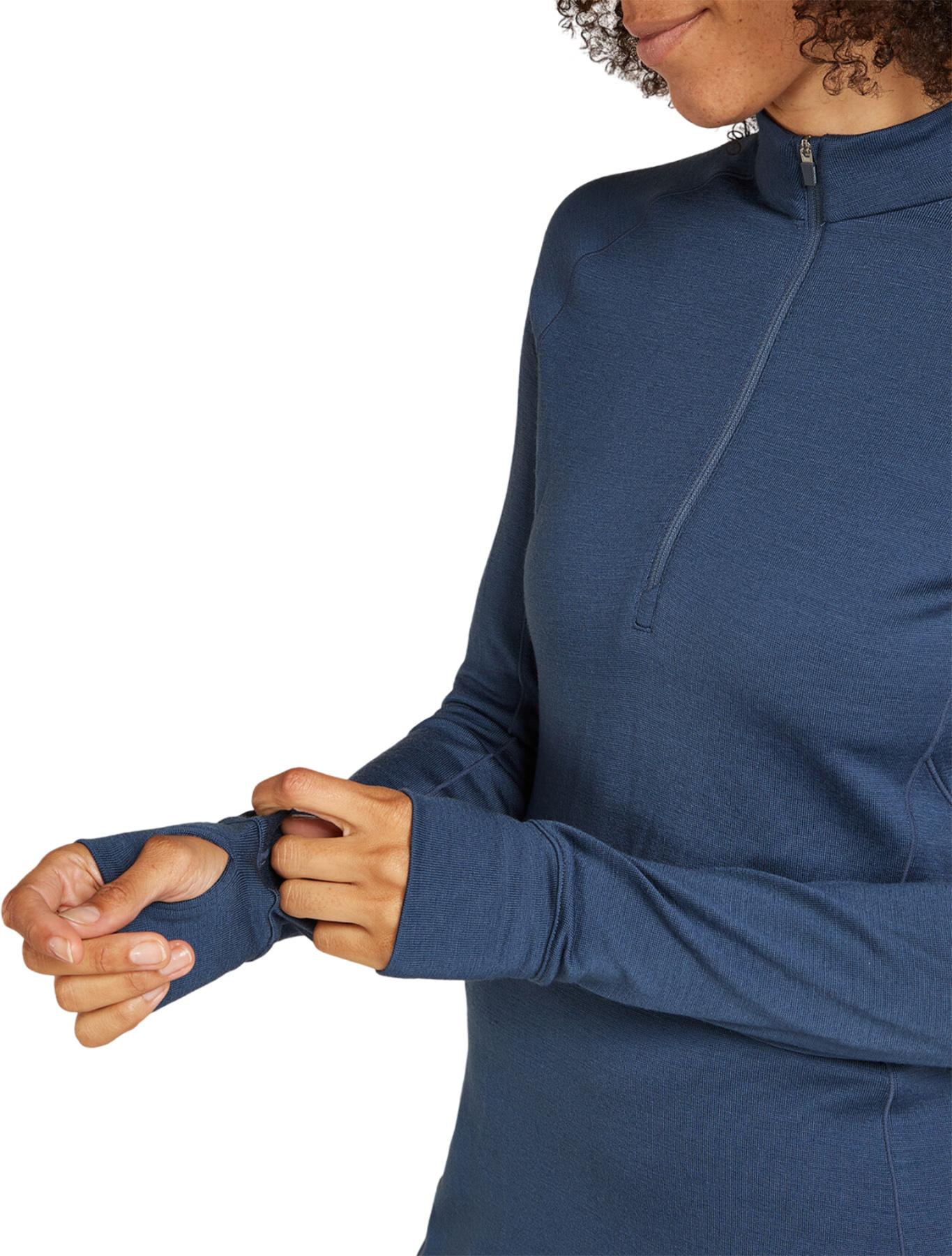 Product gallery image number 4 for product Merino 260 Granary Long Sleeve Half Zip Dress - Women's