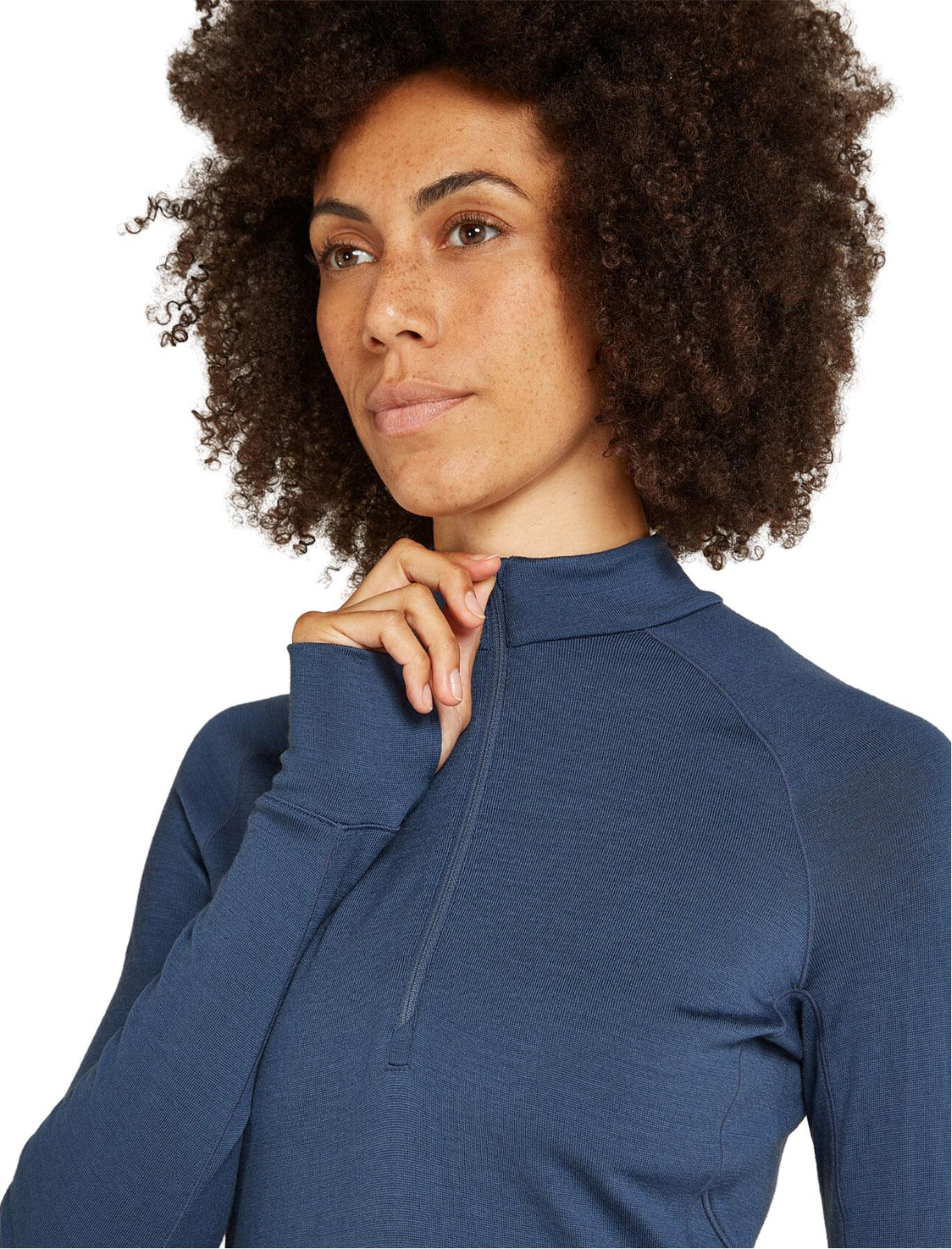 Product gallery image number 2 for product Merino 260 Granary Long Sleeve Half Zip Dress - Women's
