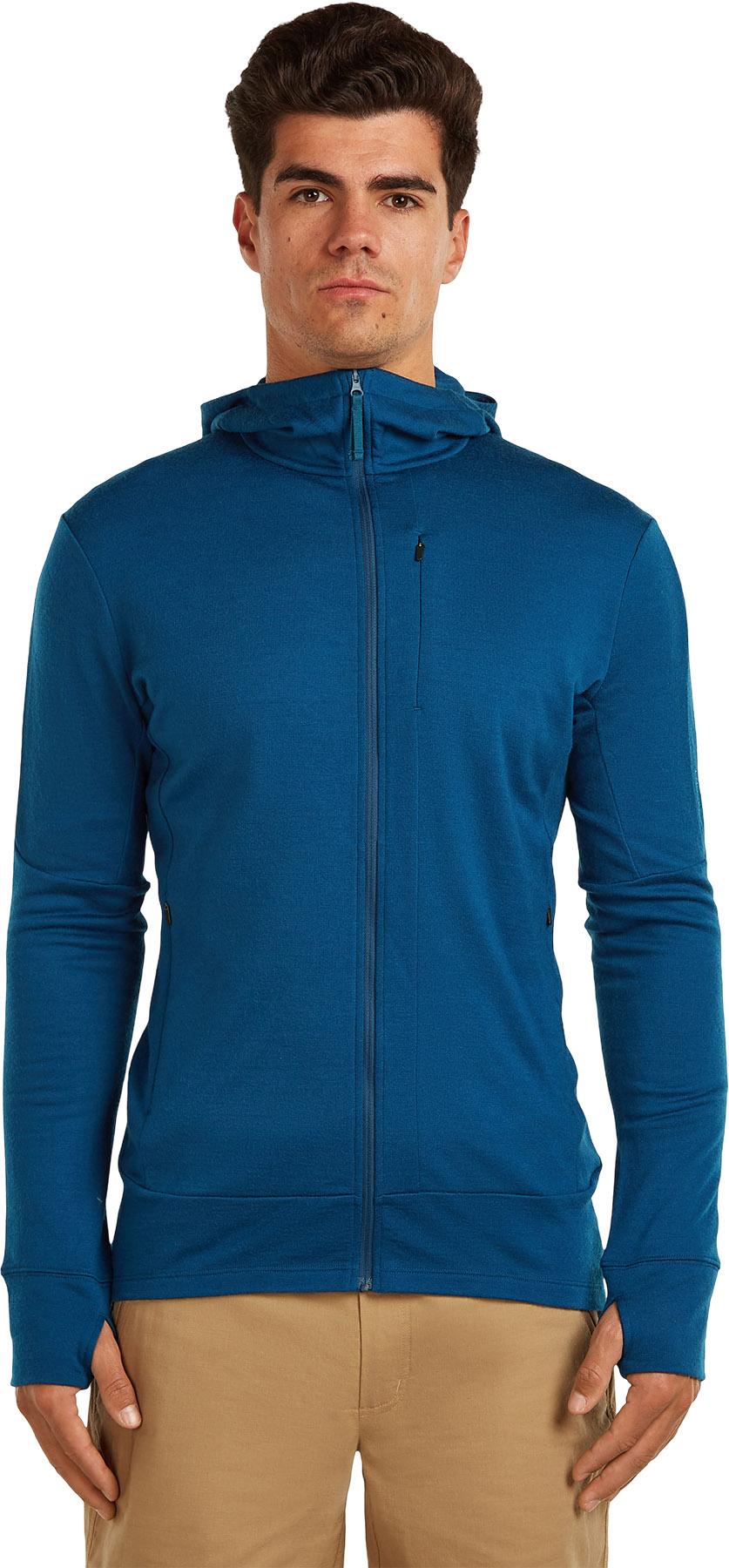 Product gallery image number 5 for product Chandail à capuchon avec glissière à manches longues en mérinos 260 Quantum - Homme