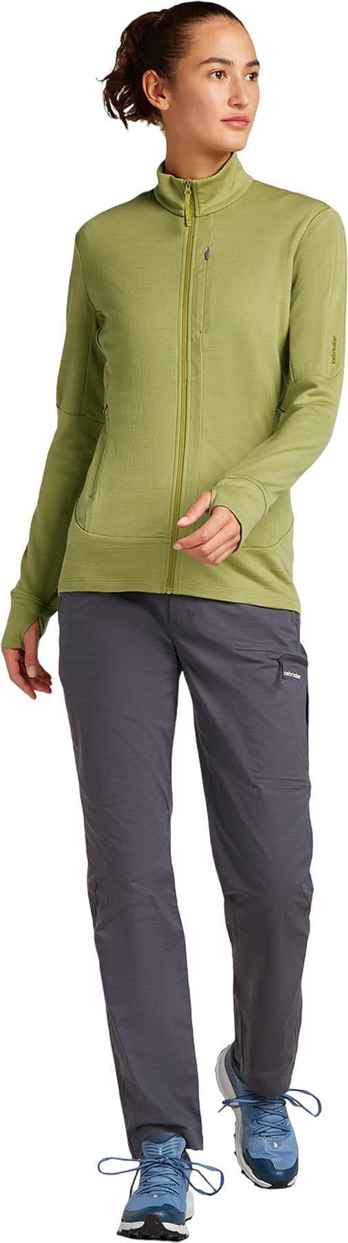 Product gallery image number 4 for product Manteau à manches longues et glissière en mérinos 260 Quantum - Femme