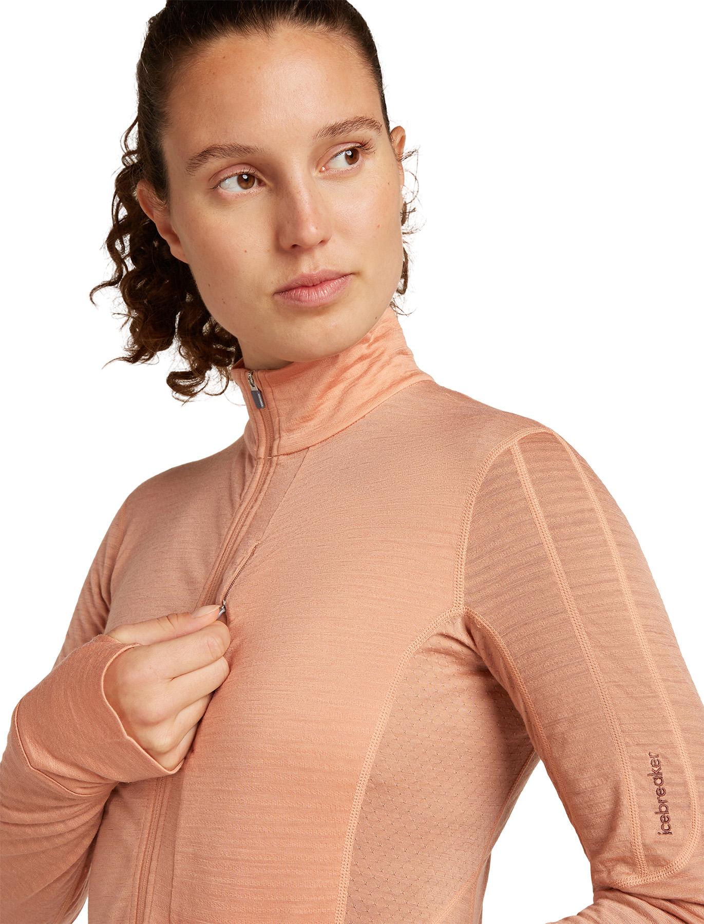 Numéro de l'image de la galerie de produits 4 pour le produit Manteau à manches longues et demi-glissière en mélange de mérinos 200 RealFleece Descender - Femme